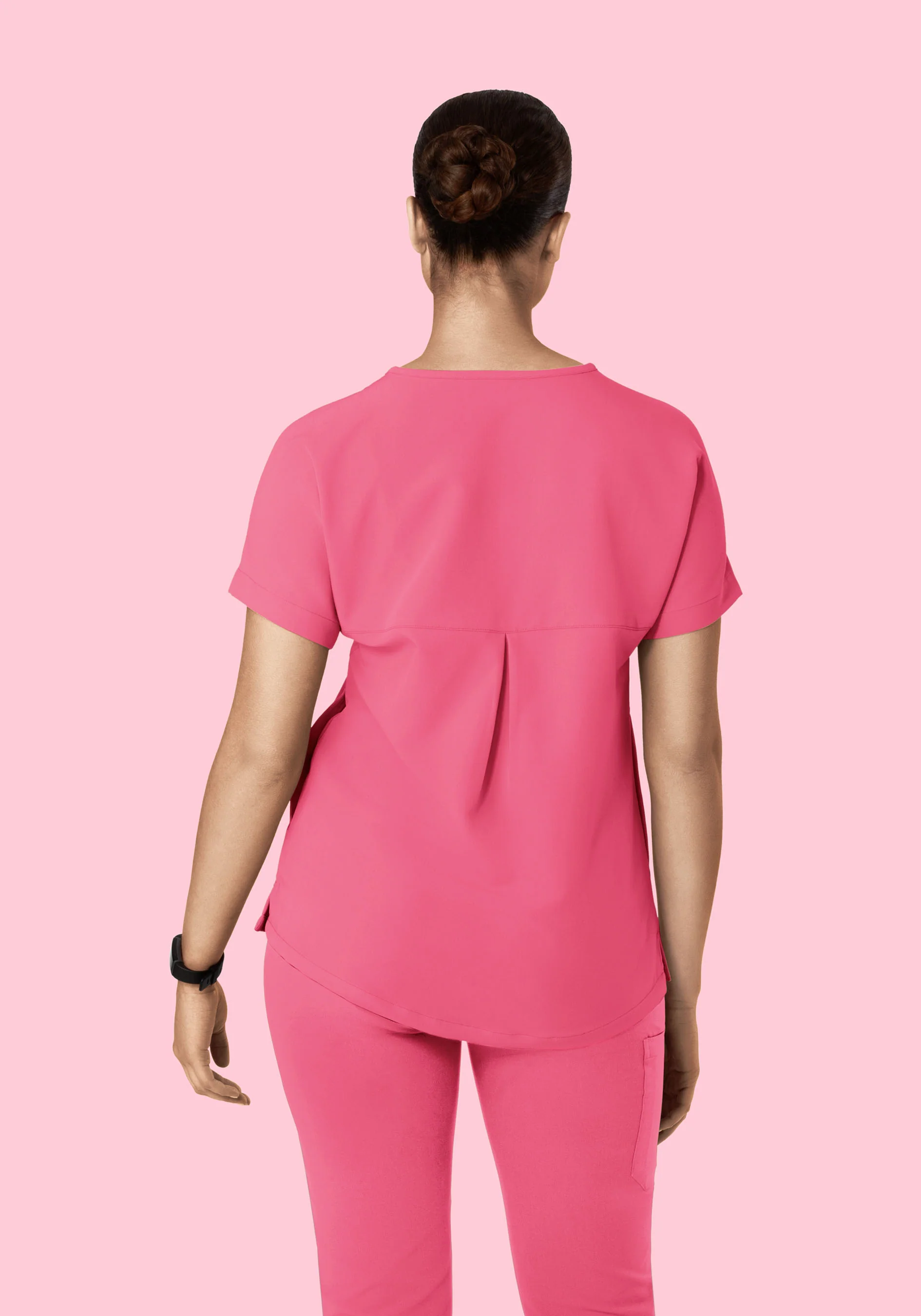 Oversized V Neck Top Bubblegum - Image 4
