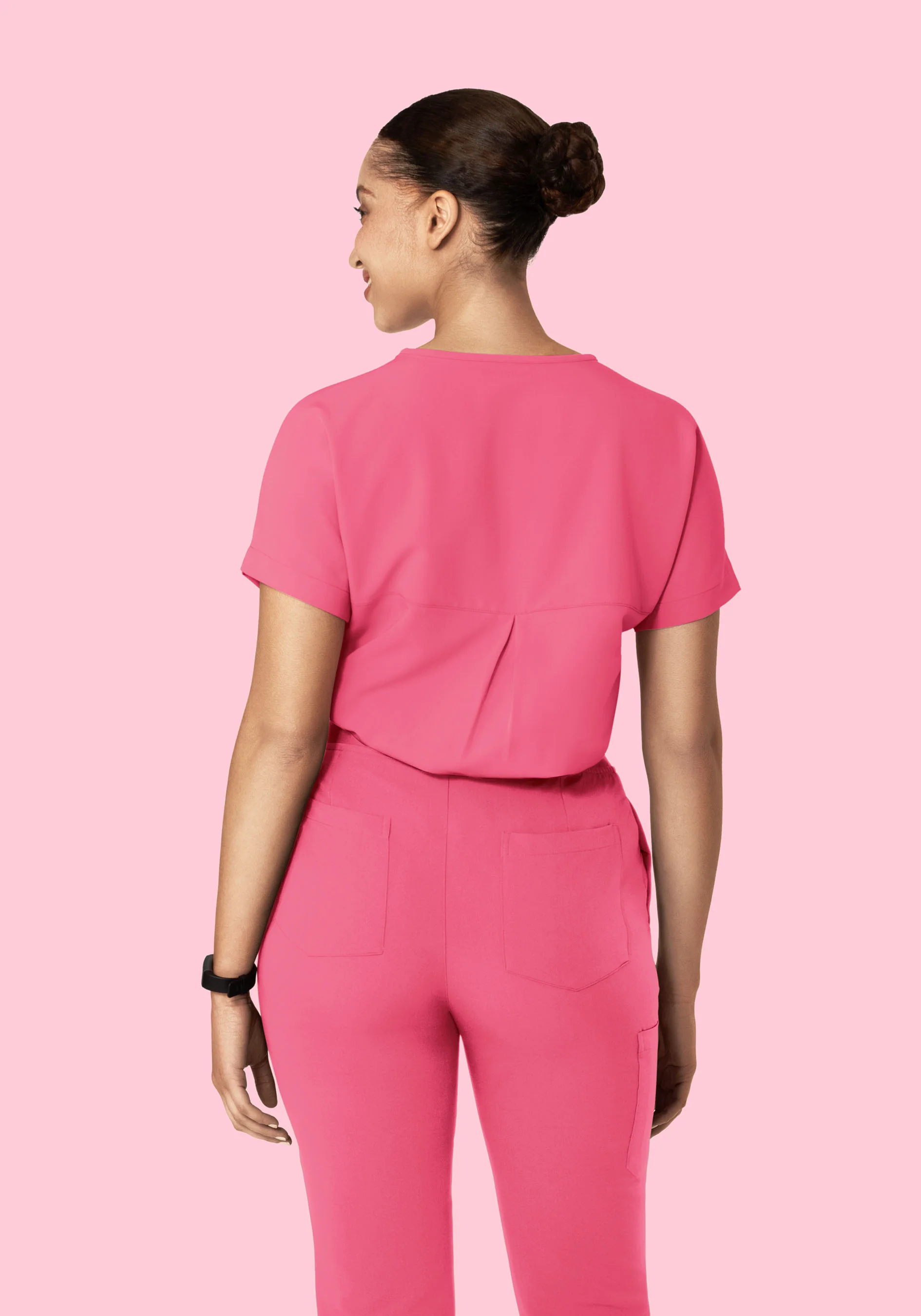 Oversized V Neck Top Bubblegum - Image 5