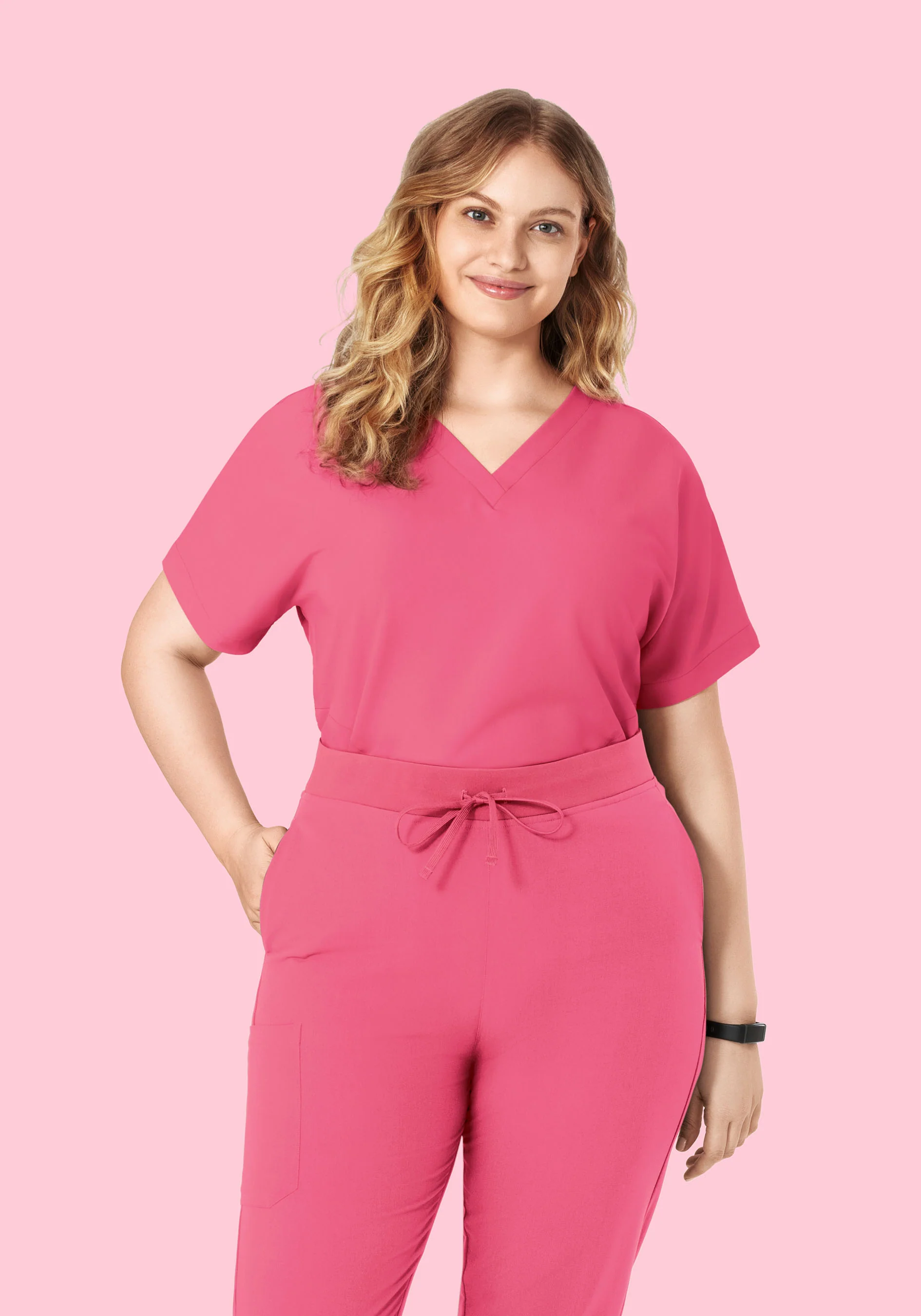 Oversized V Neck Top Bubblegum - Image 7