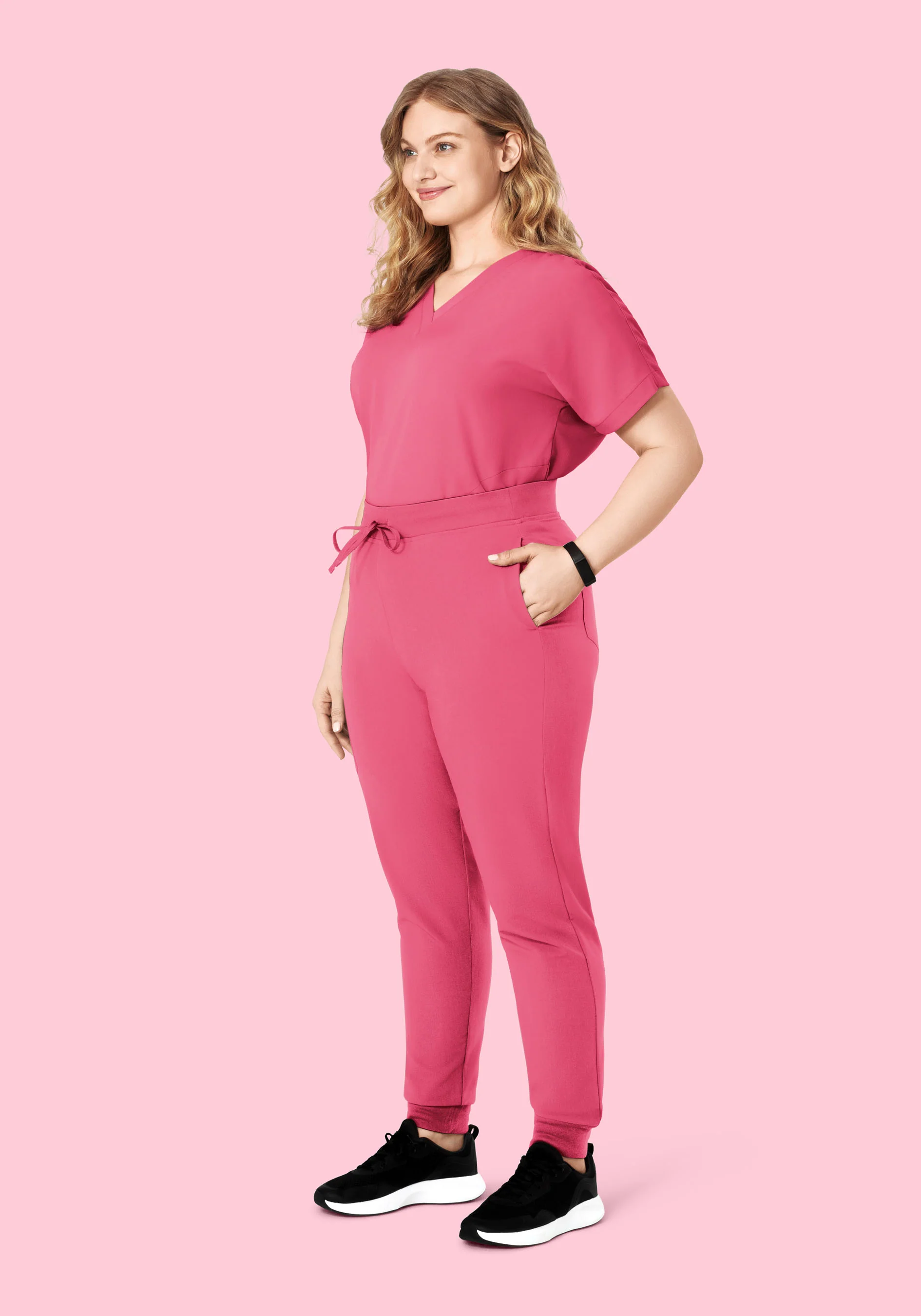 Oversized V Neck Top Bubblegum - Image 8