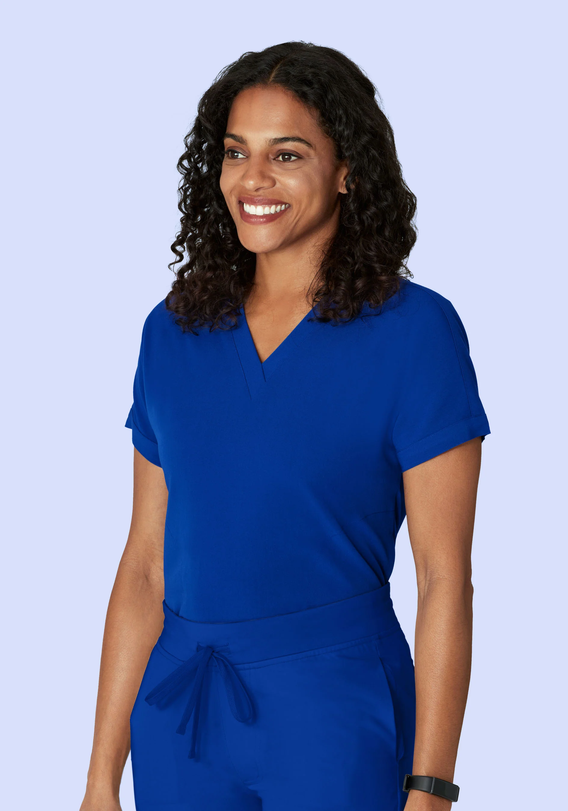 Oversized V Neck Top Galaxy Blue - Image 12