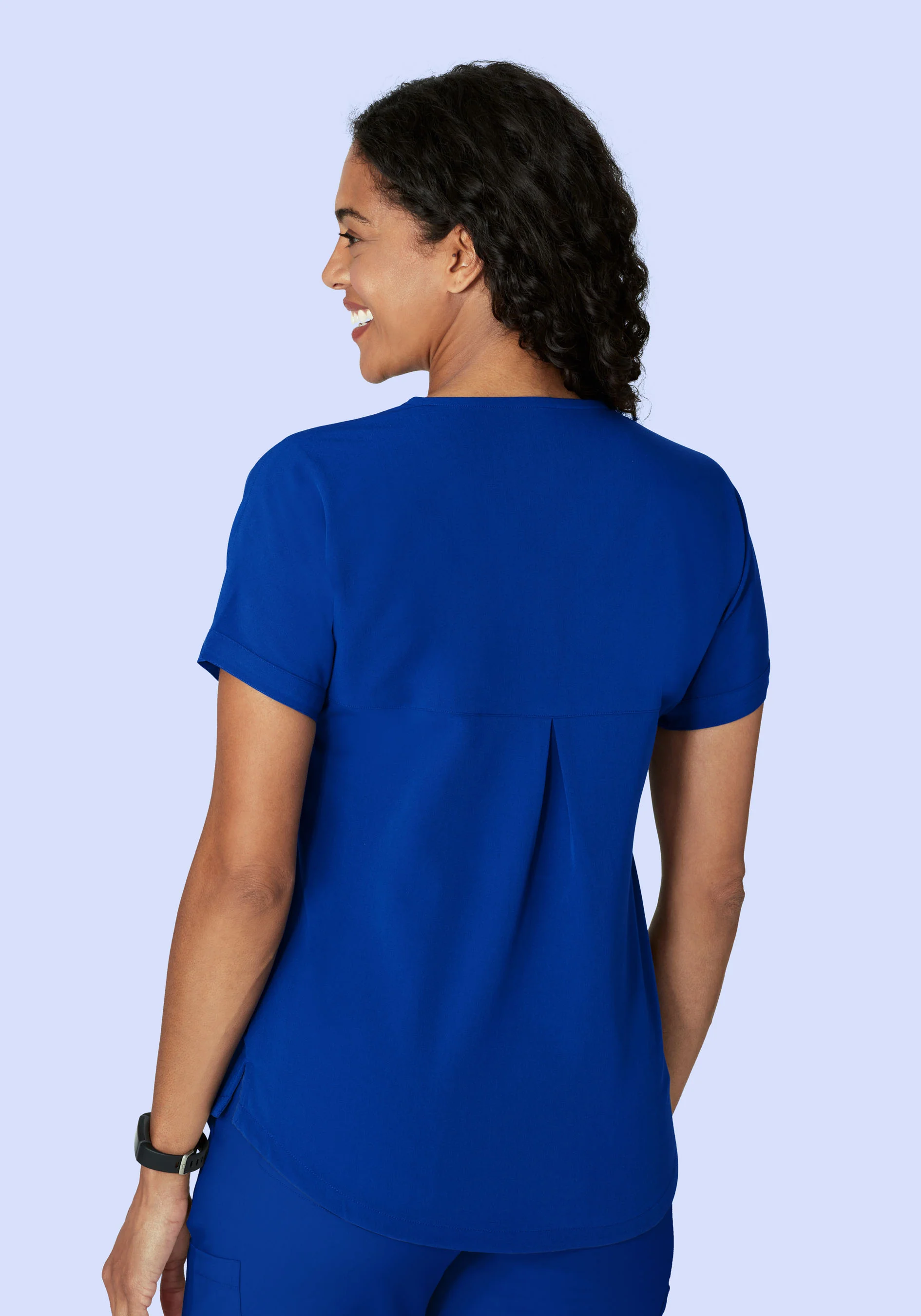 Oversized V Neck Top Galaxy Blue - Image 3