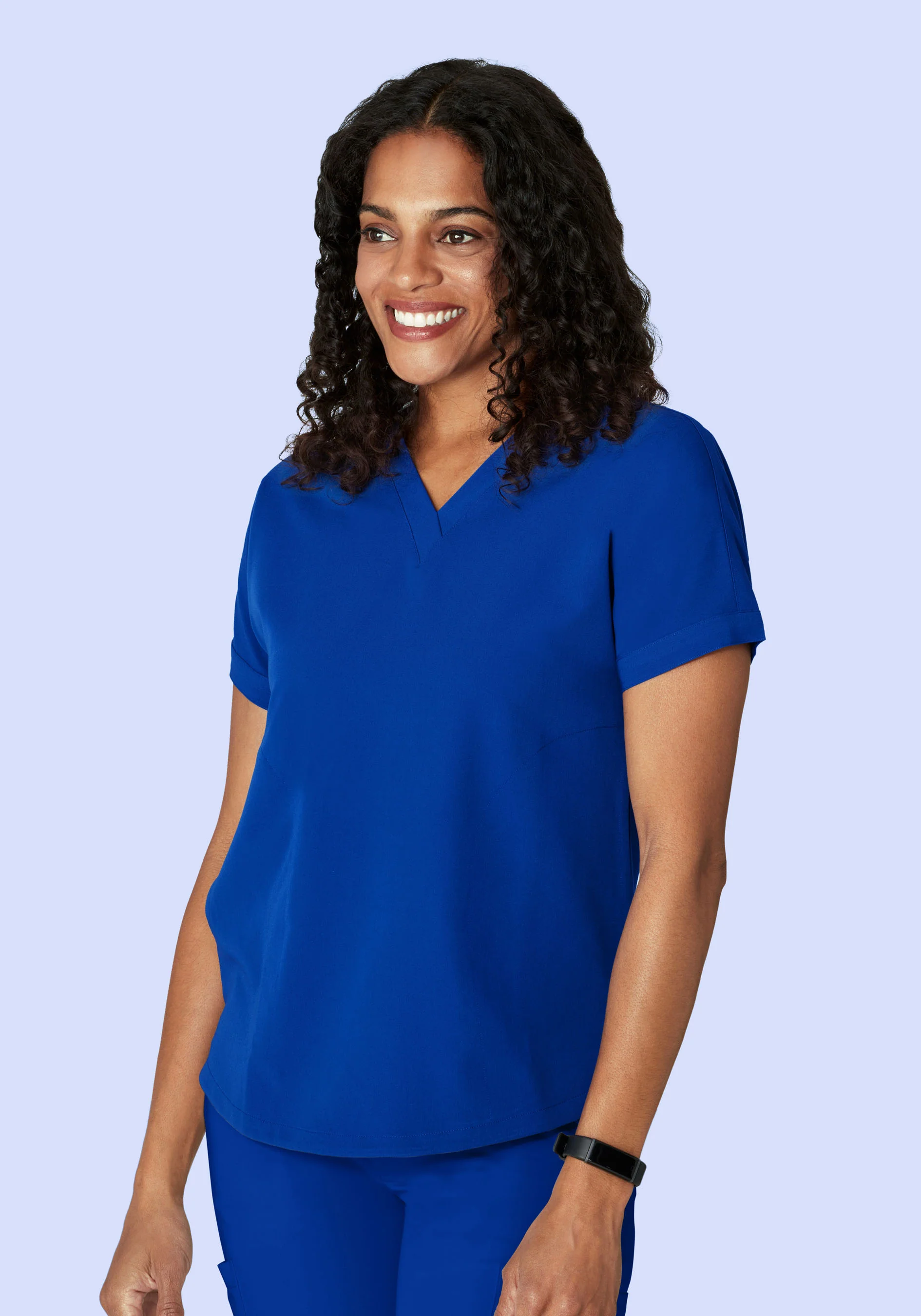 Oversized V Neck Top Galaxy Blue - Image 4