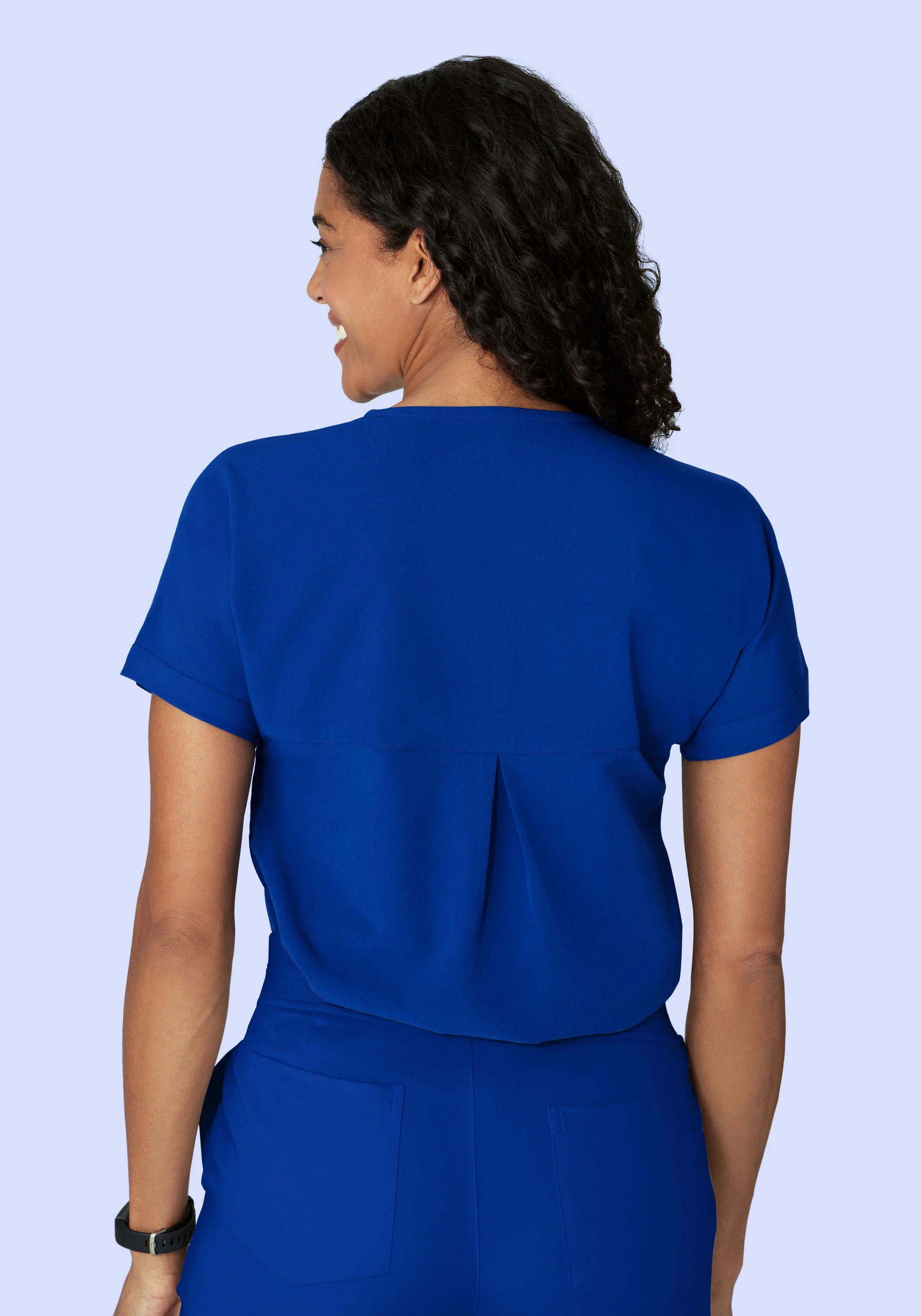 Oversized V Neck Top Galaxy Blue - Image 5