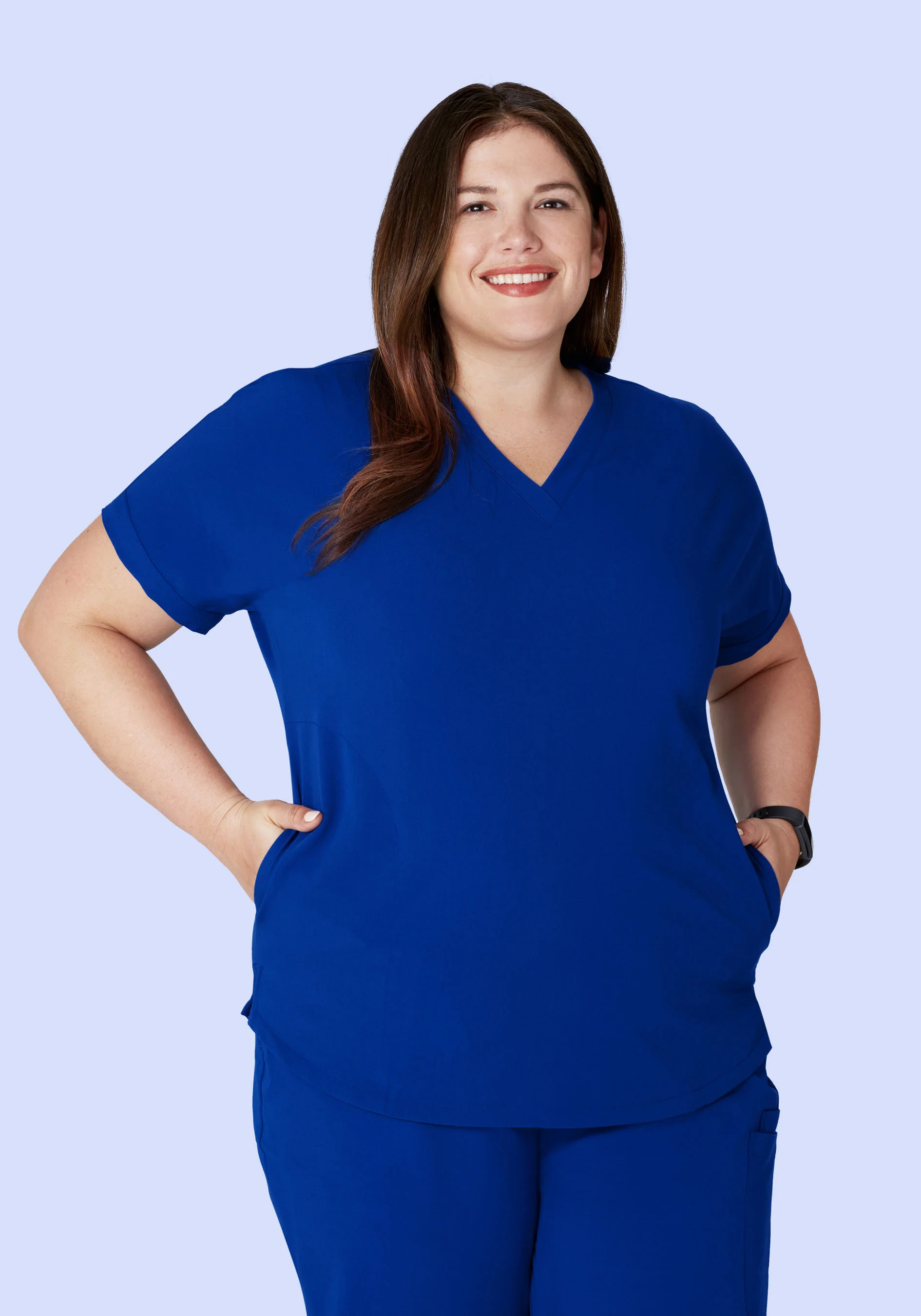 Oversized V Neck Top Galaxy Blue - Image 6