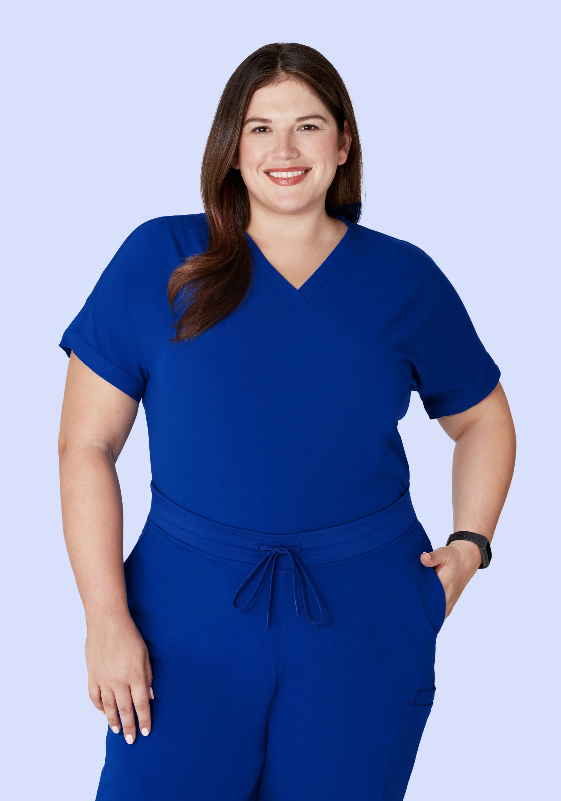 Oversized V Neck Top Galaxy Blue - Image 7