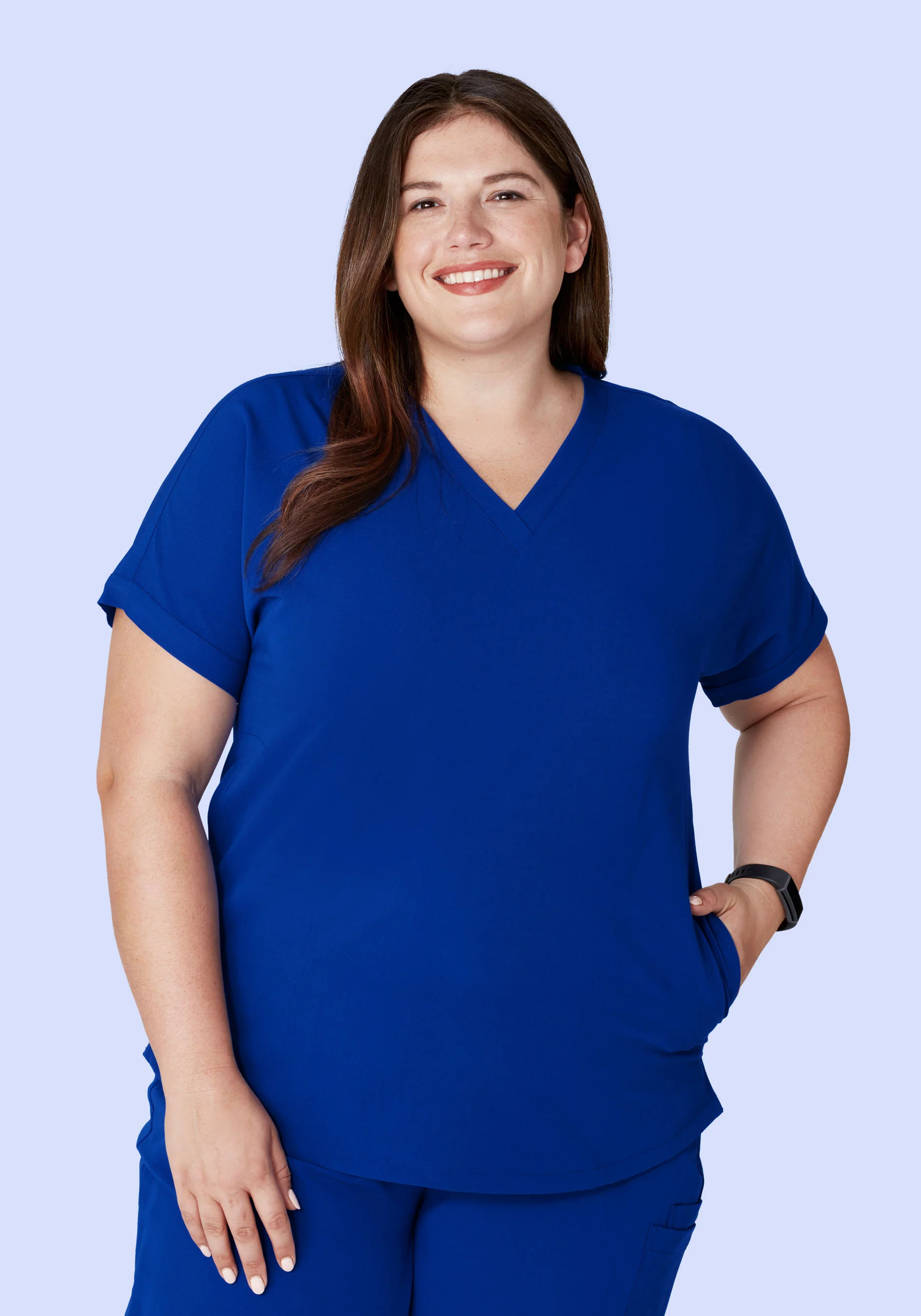 Oversized V Neck Top Galaxy Blue - Image 8