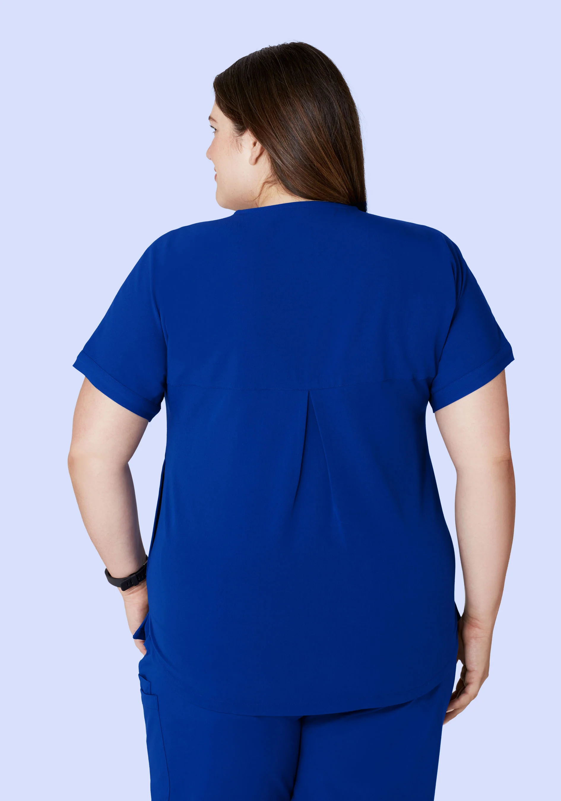 Oversized V Neck Top Galaxy Blue - Image 9