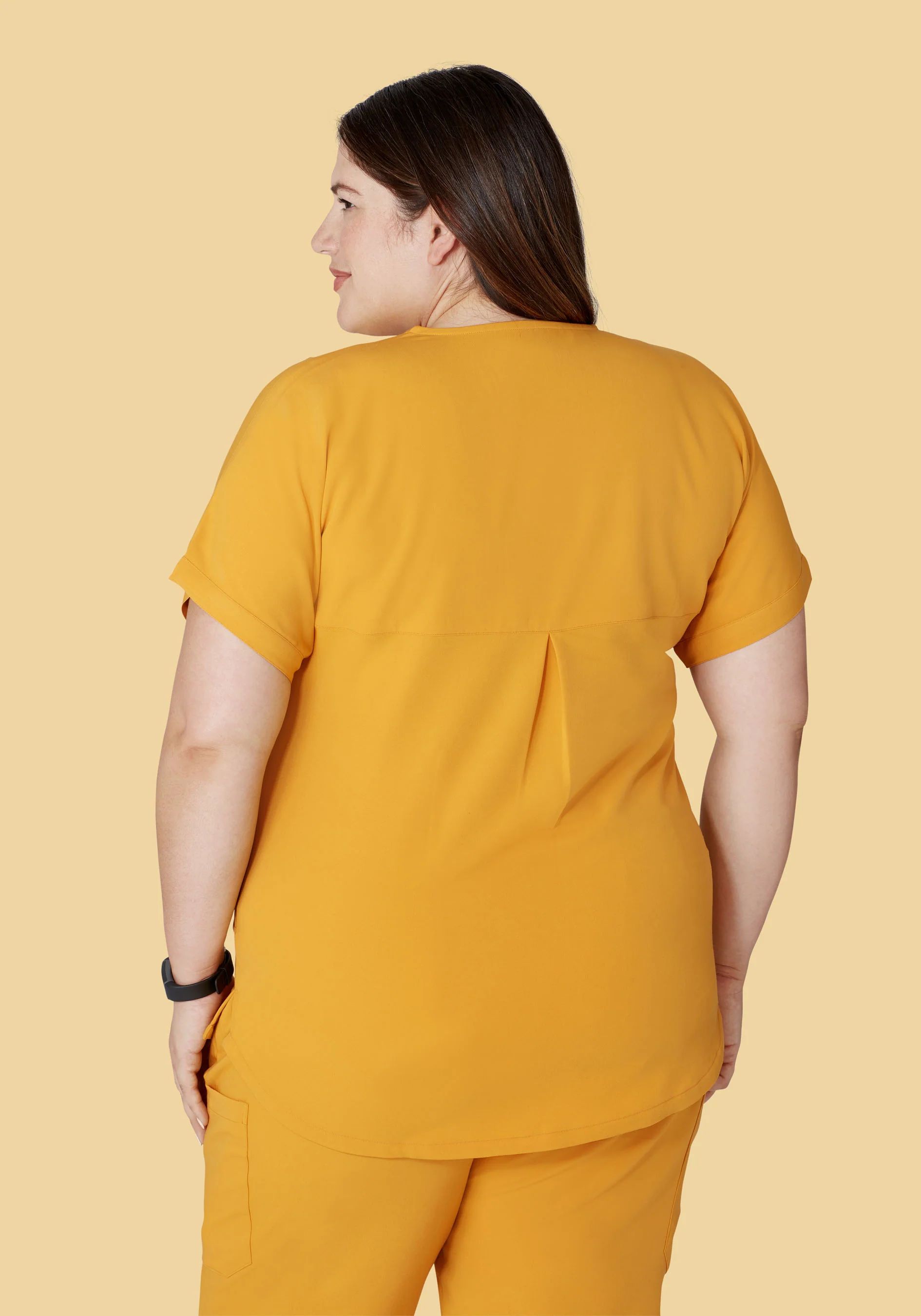 Oversized V Neck Top Honey - Image 8