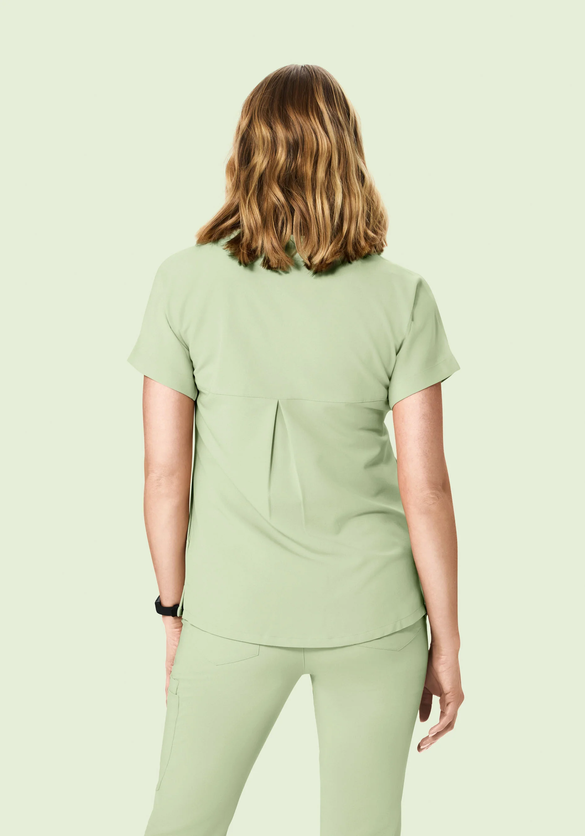 Oversized V Neck Top Matcha - Image 4
