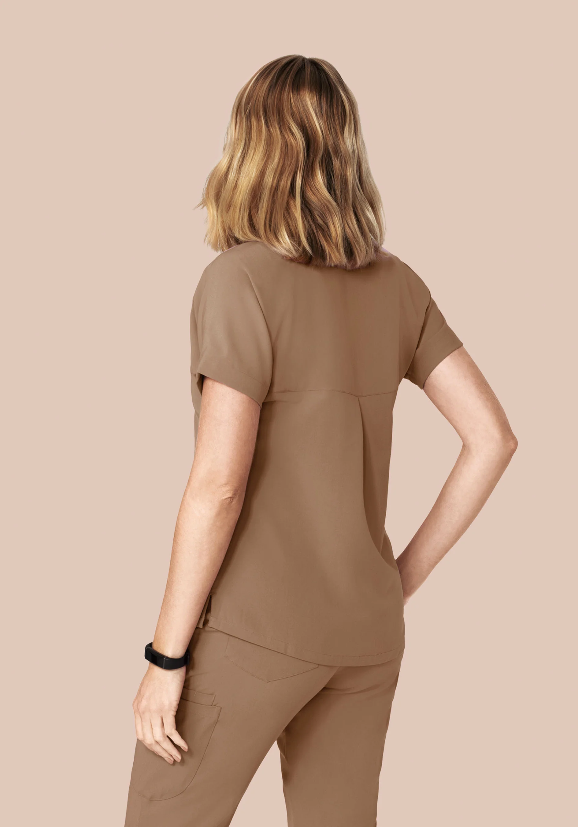 Oversized V Neck Top Mocha - Image 4