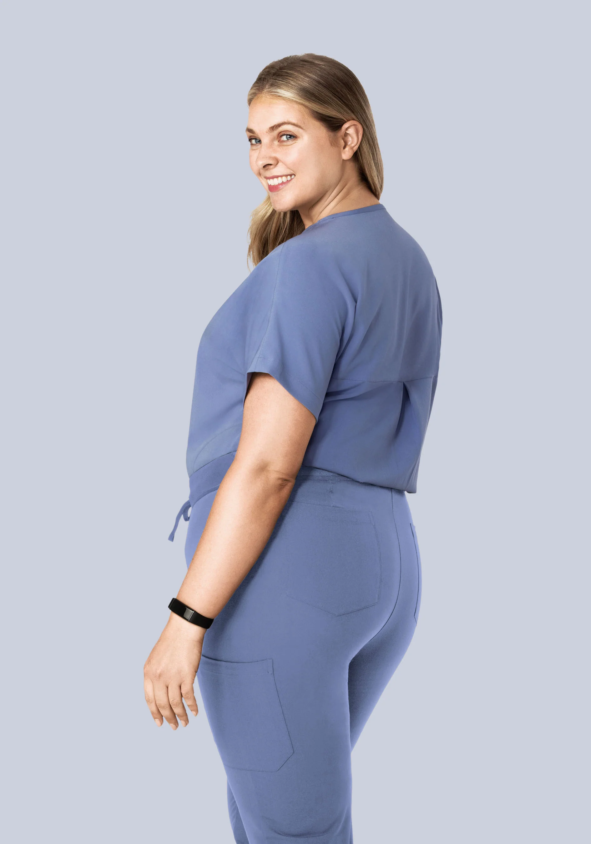 Oversized V Neck Top Periwinkle - Image 12