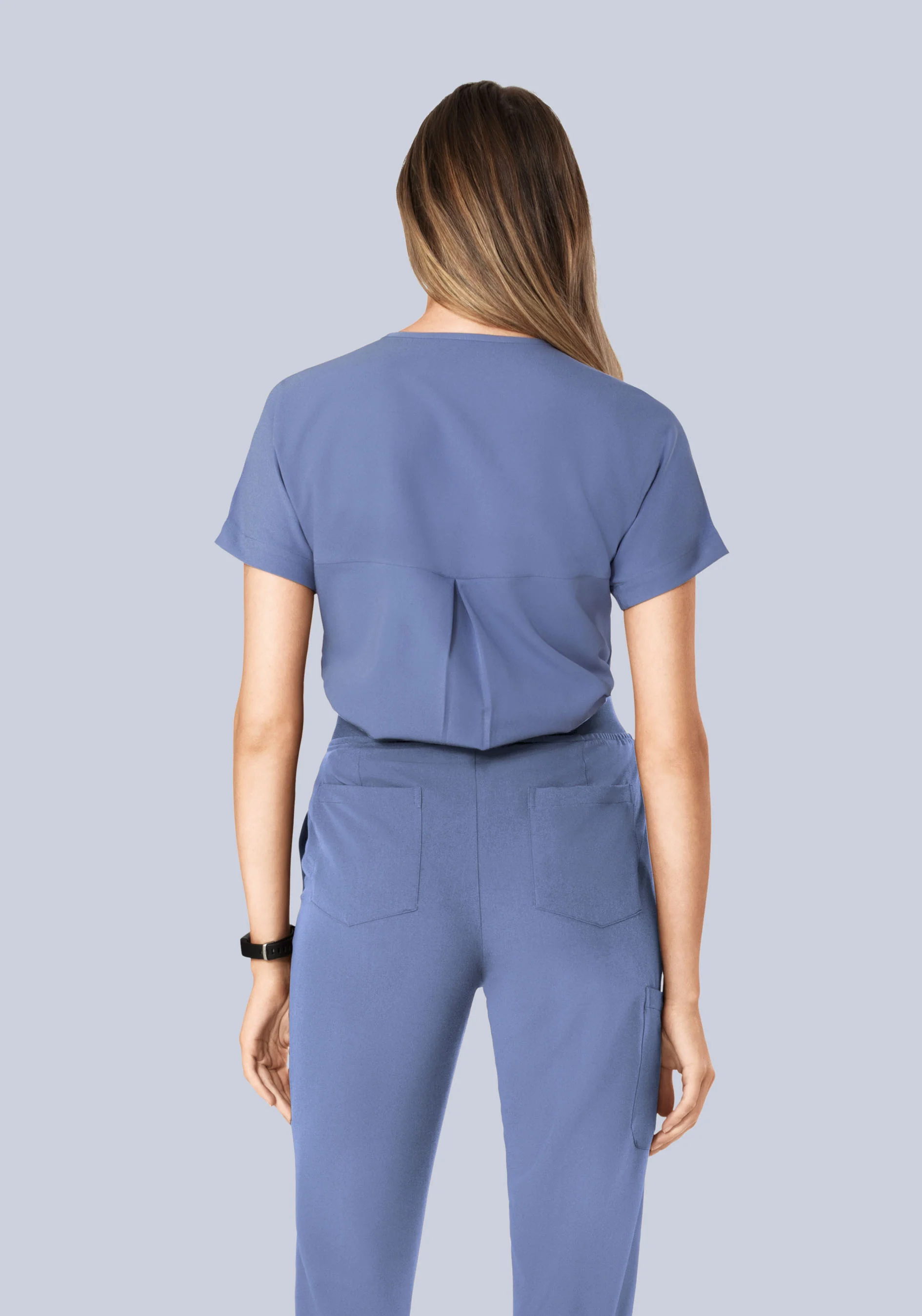 Oversized V Neck Top Periwinkle - Image 5