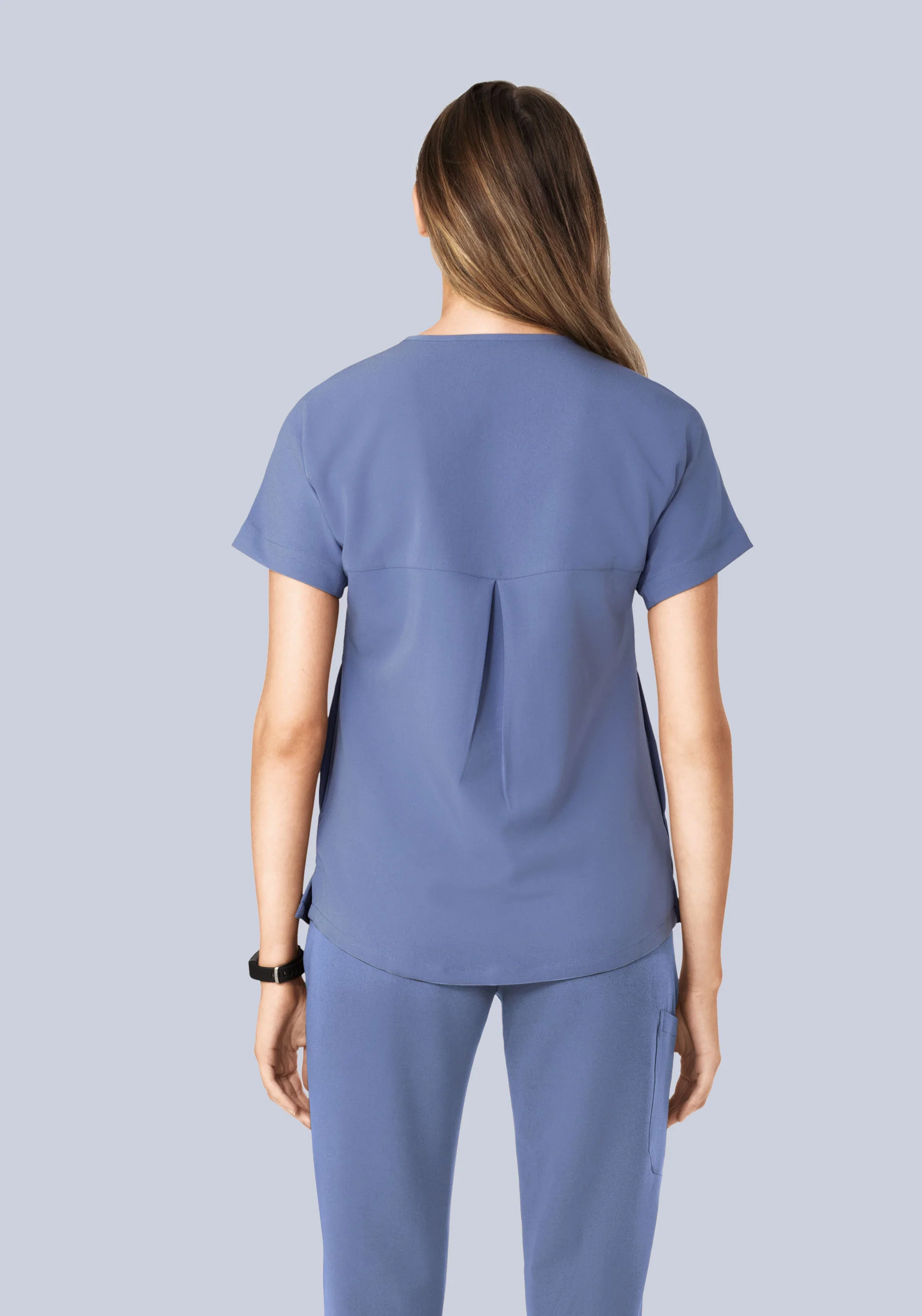 Oversized V Neck Top Periwinkle - Image 6
