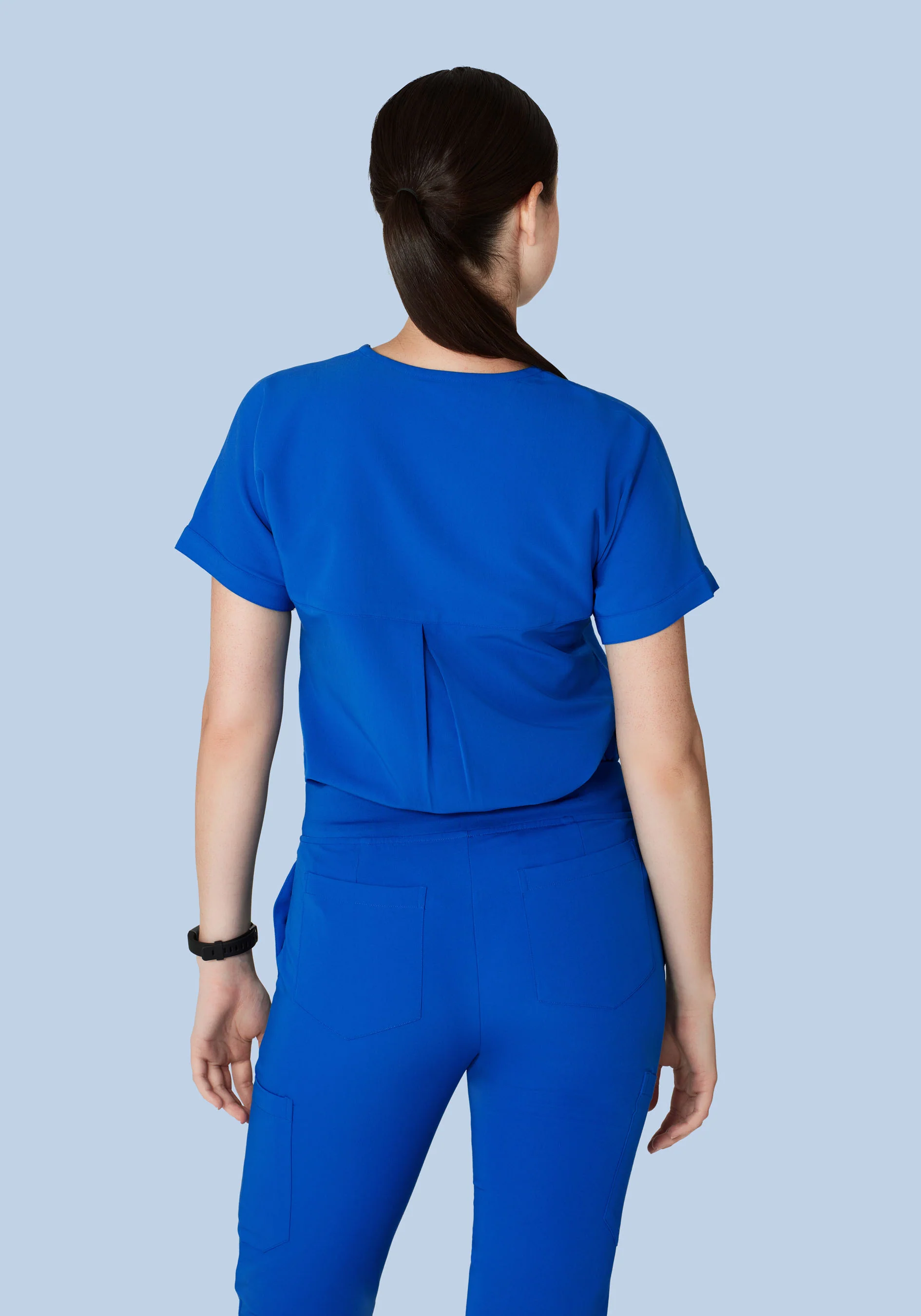 Oversized V Neck Top Royal Blue - Image 9