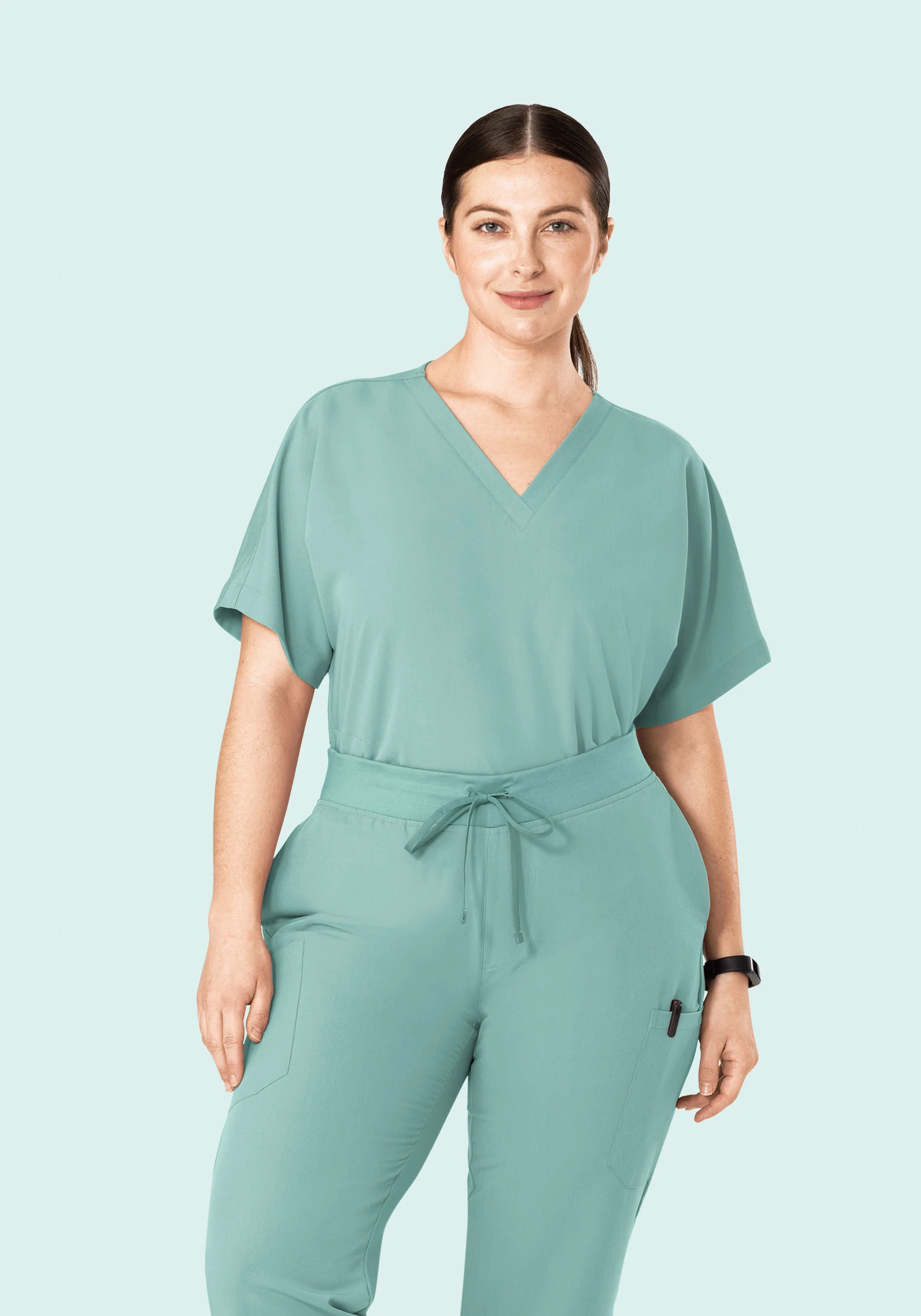 Oversized V Neck Top Tourmaline - Image 10