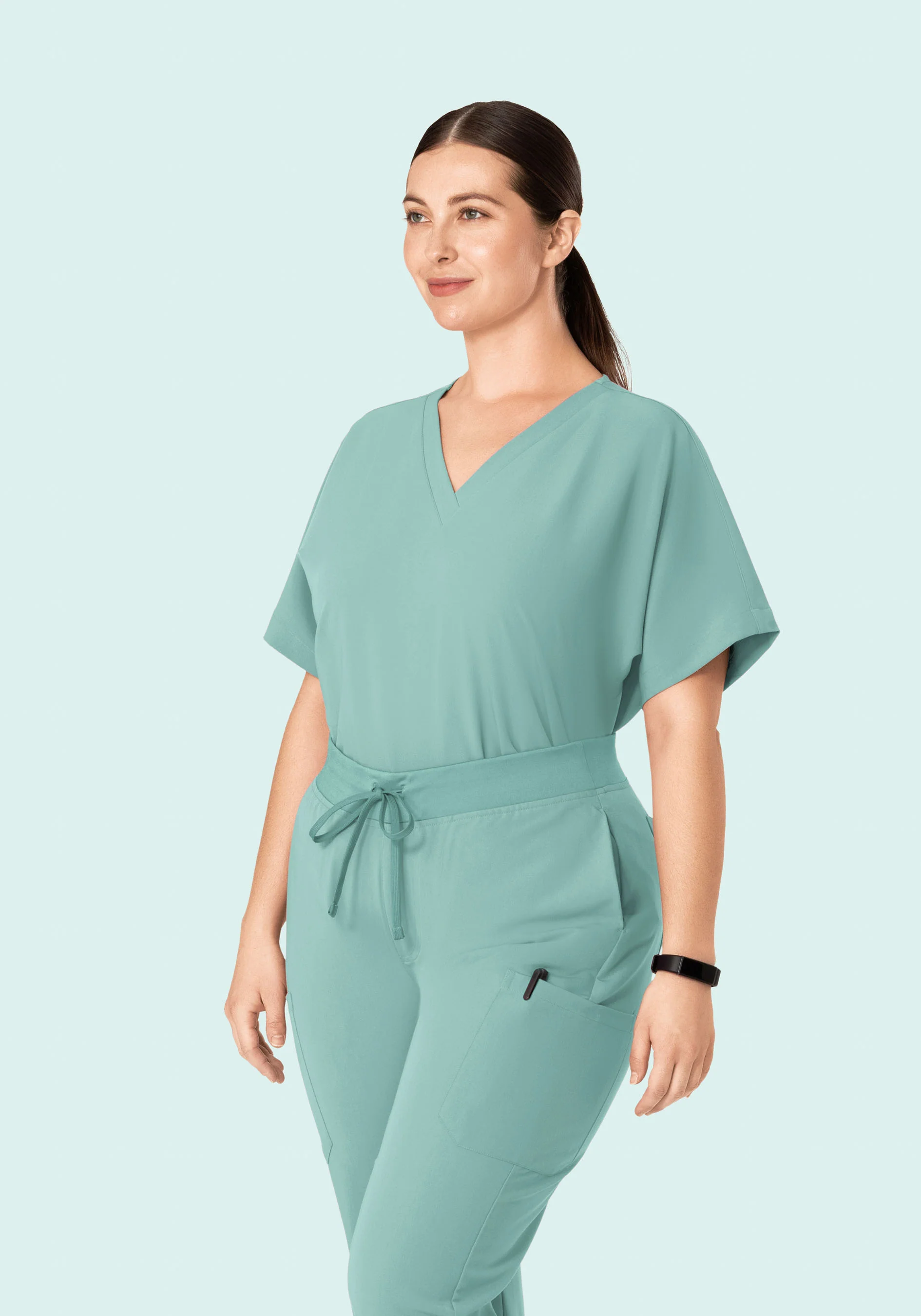 Oversized V Neck Top Tourmaline - Image 6