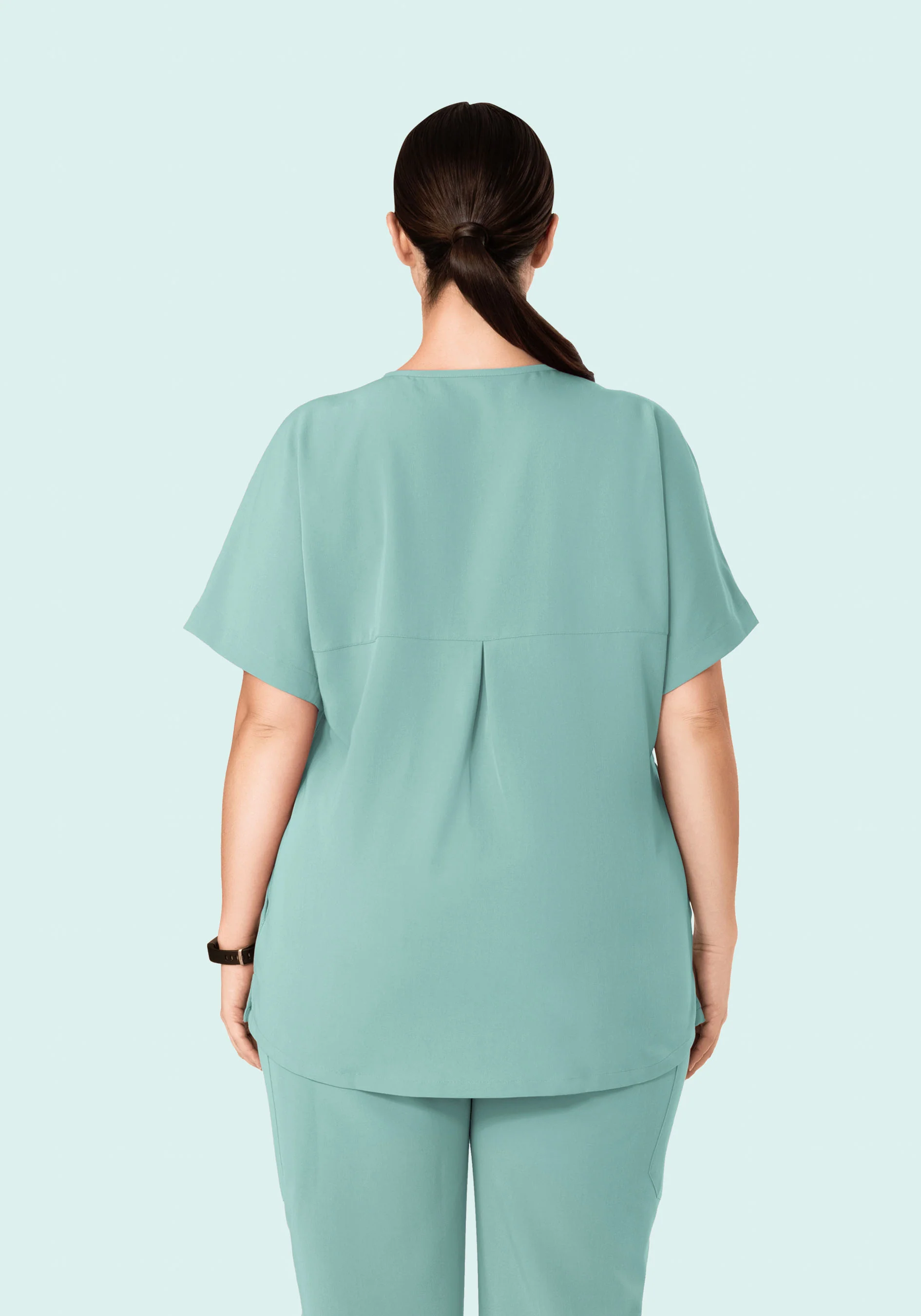 Oversized V Neck Top Tourmaline - Image 9