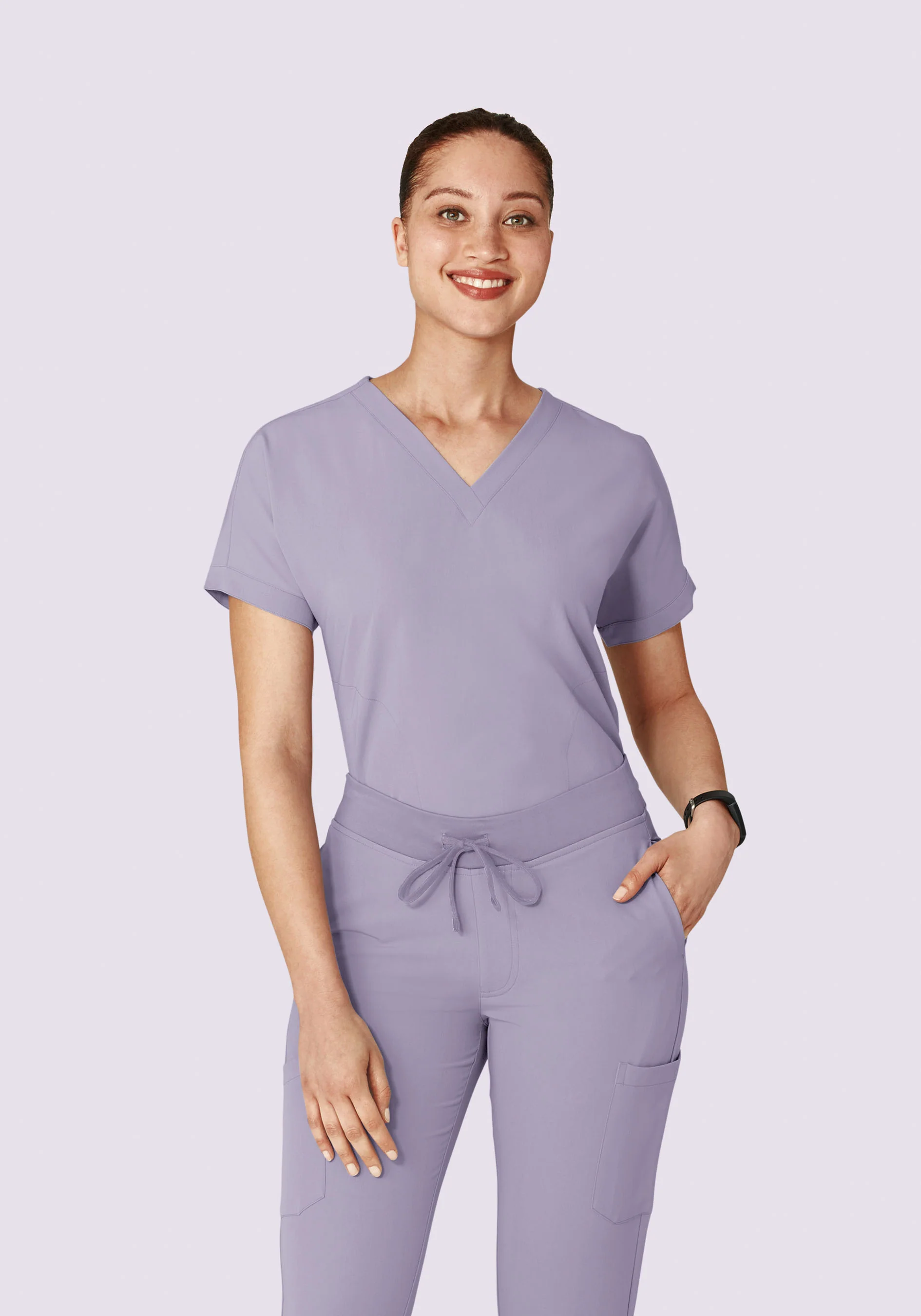 Oversized V Neck Top Ube - Image 2