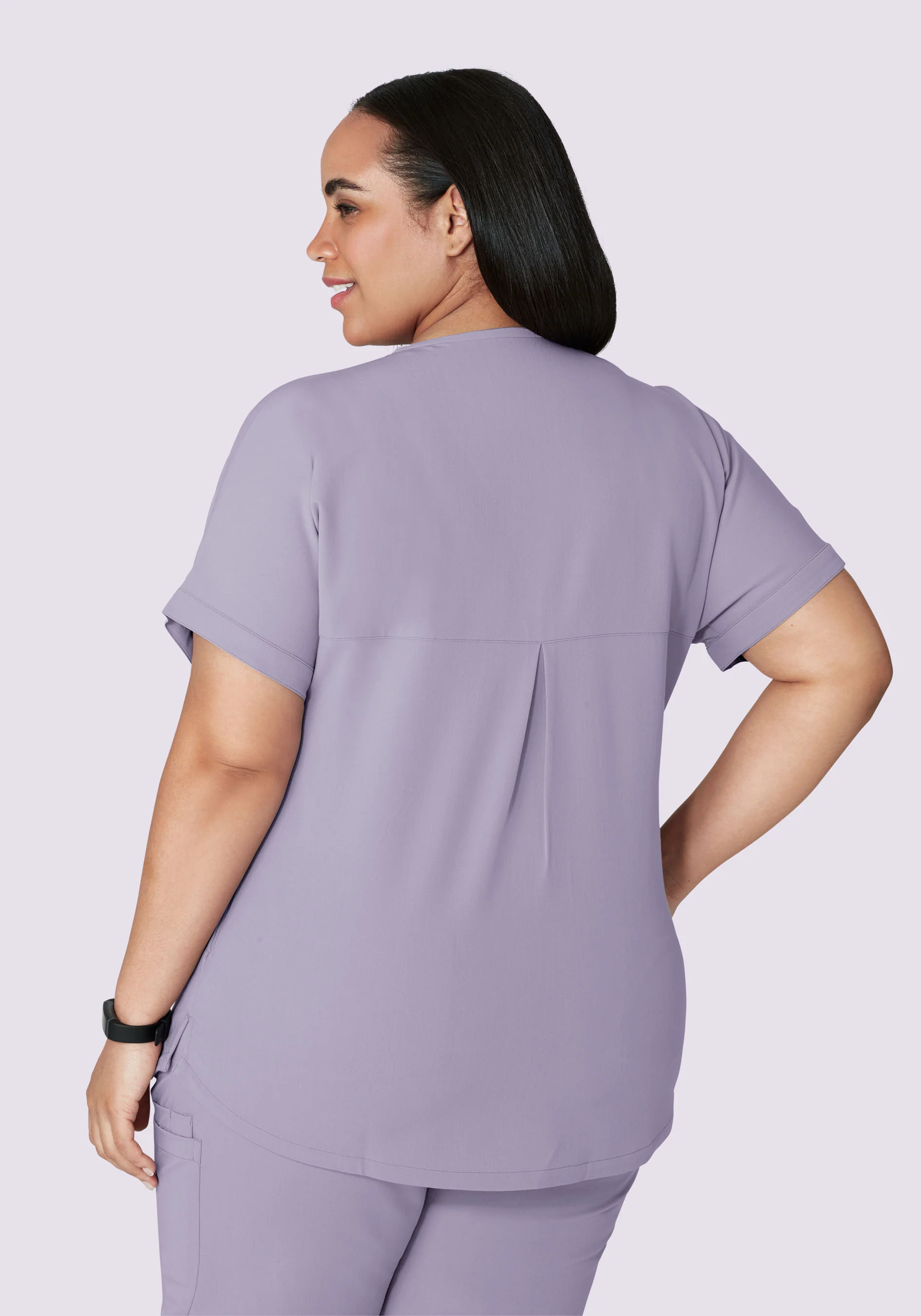 Oversized V Neck Top Ube - Image 9