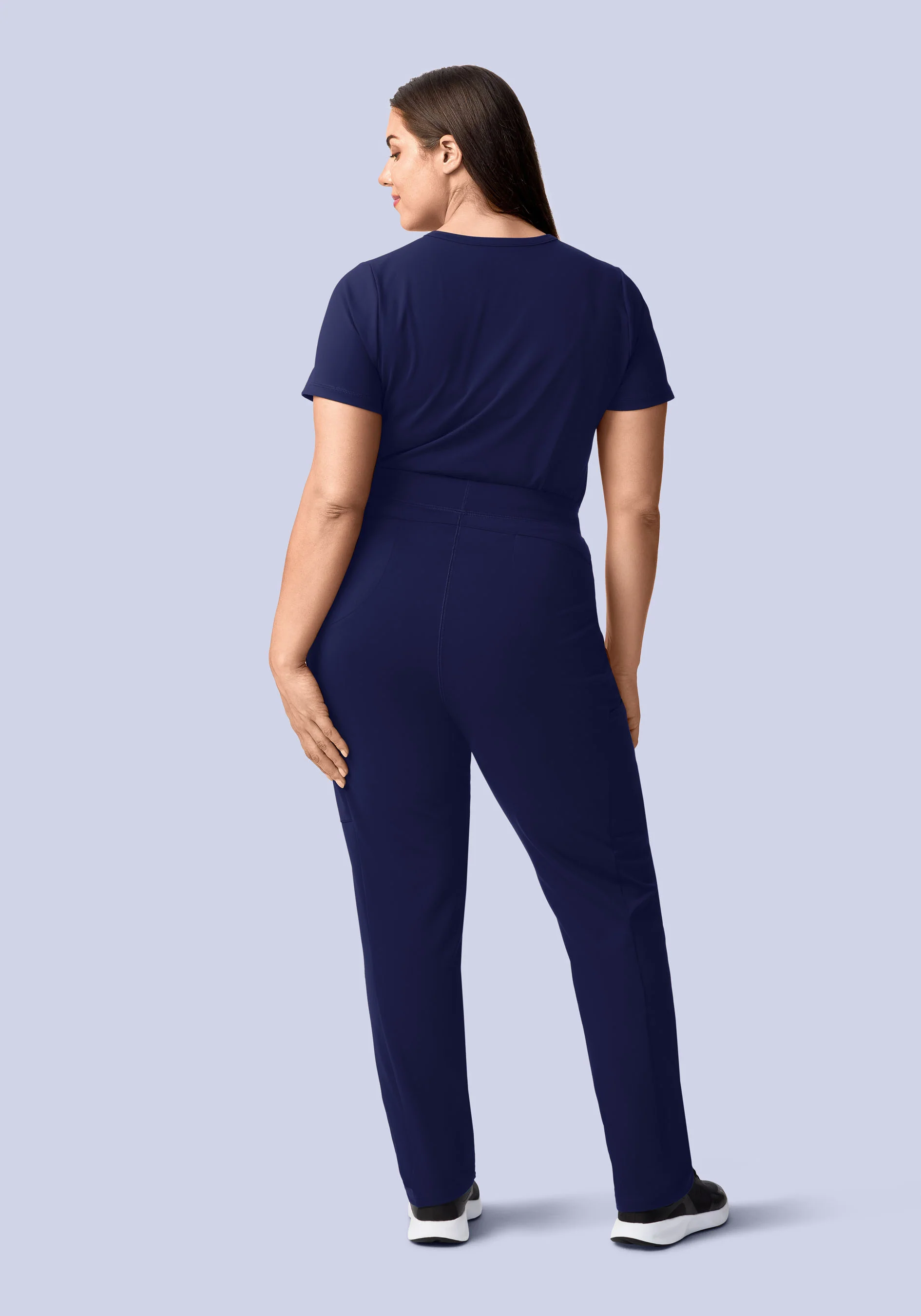 Soft Stretch Chest Pocket Top Navy - Image 9