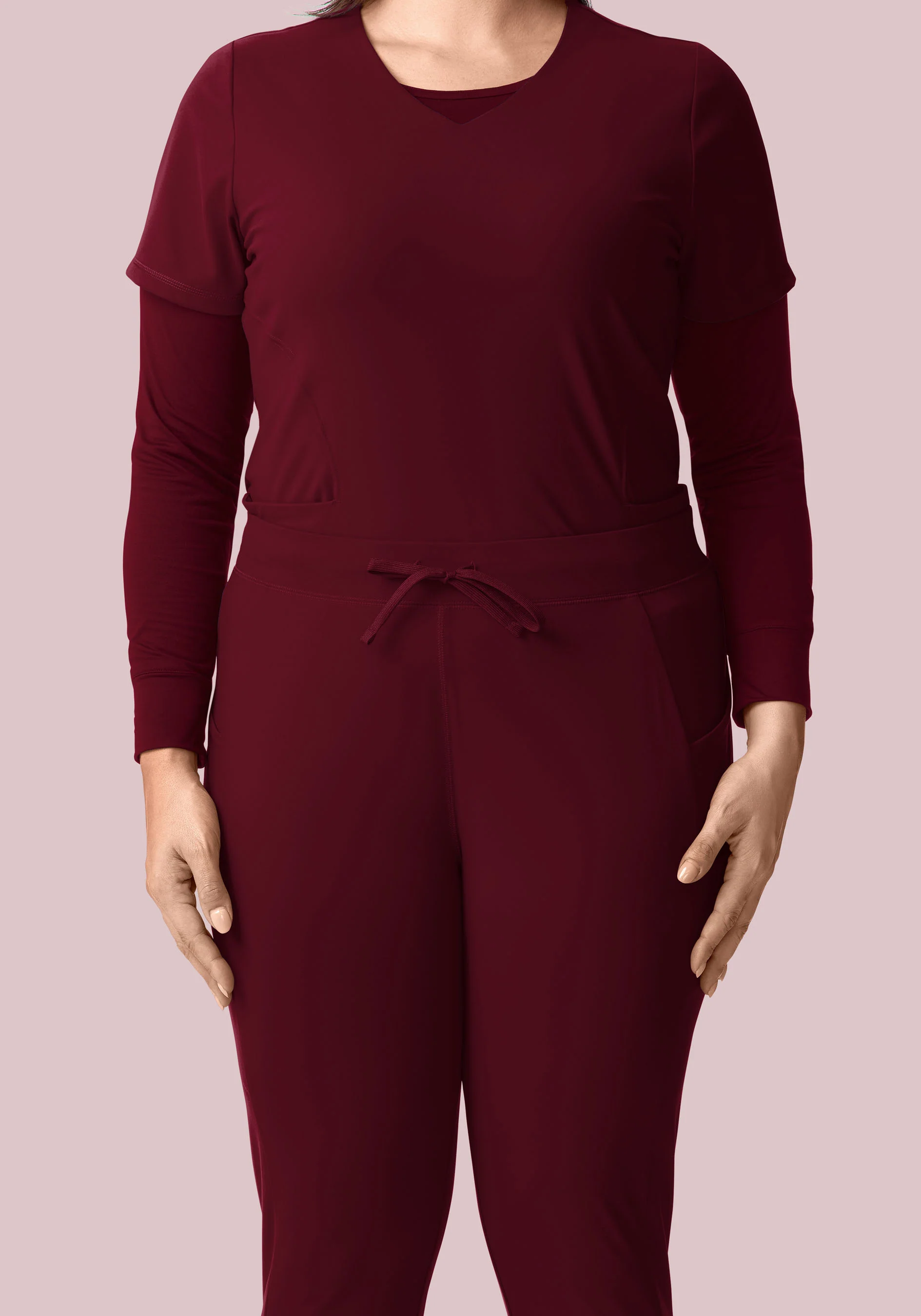 Soft Stretch Joggers Wine - Image 6