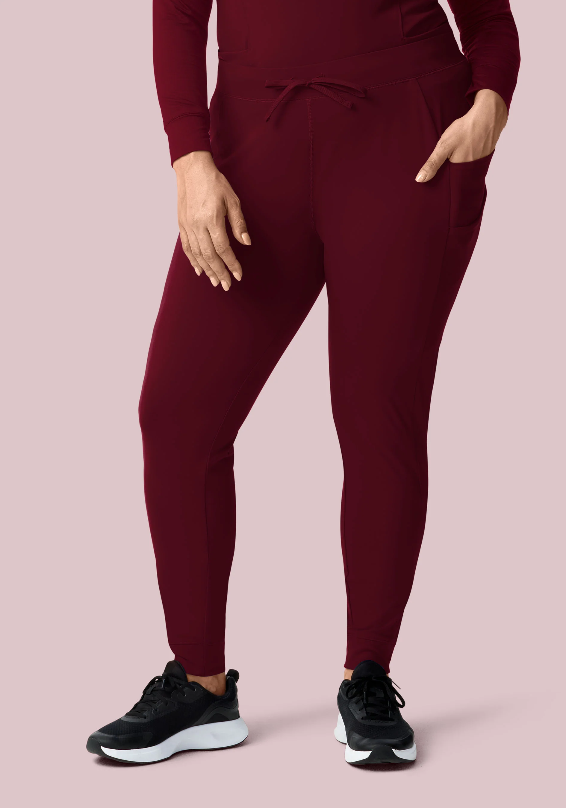 Soft Stretch Joggers Wine - Image 7