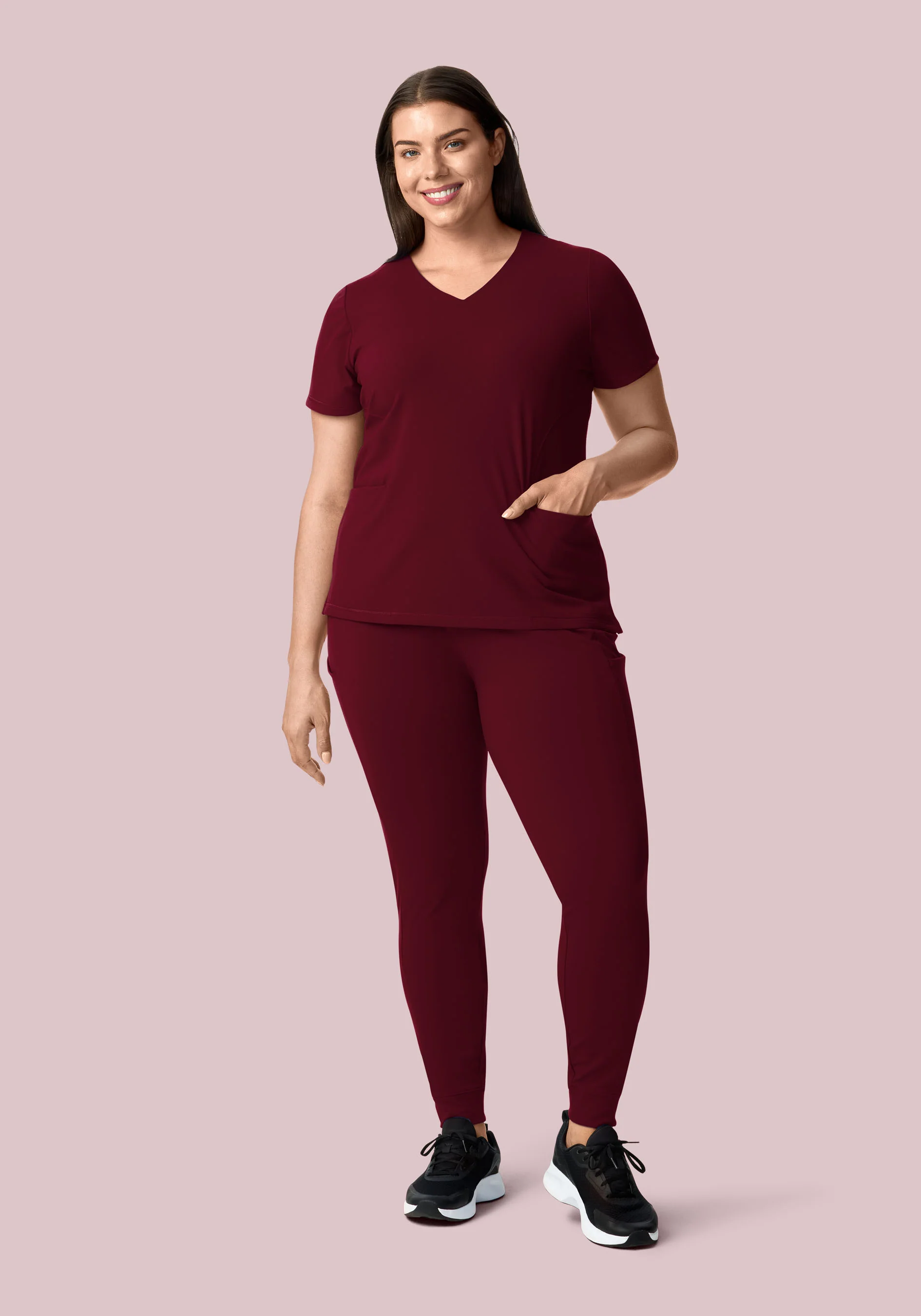 Soft Stretch Joggers Wine - Image 8