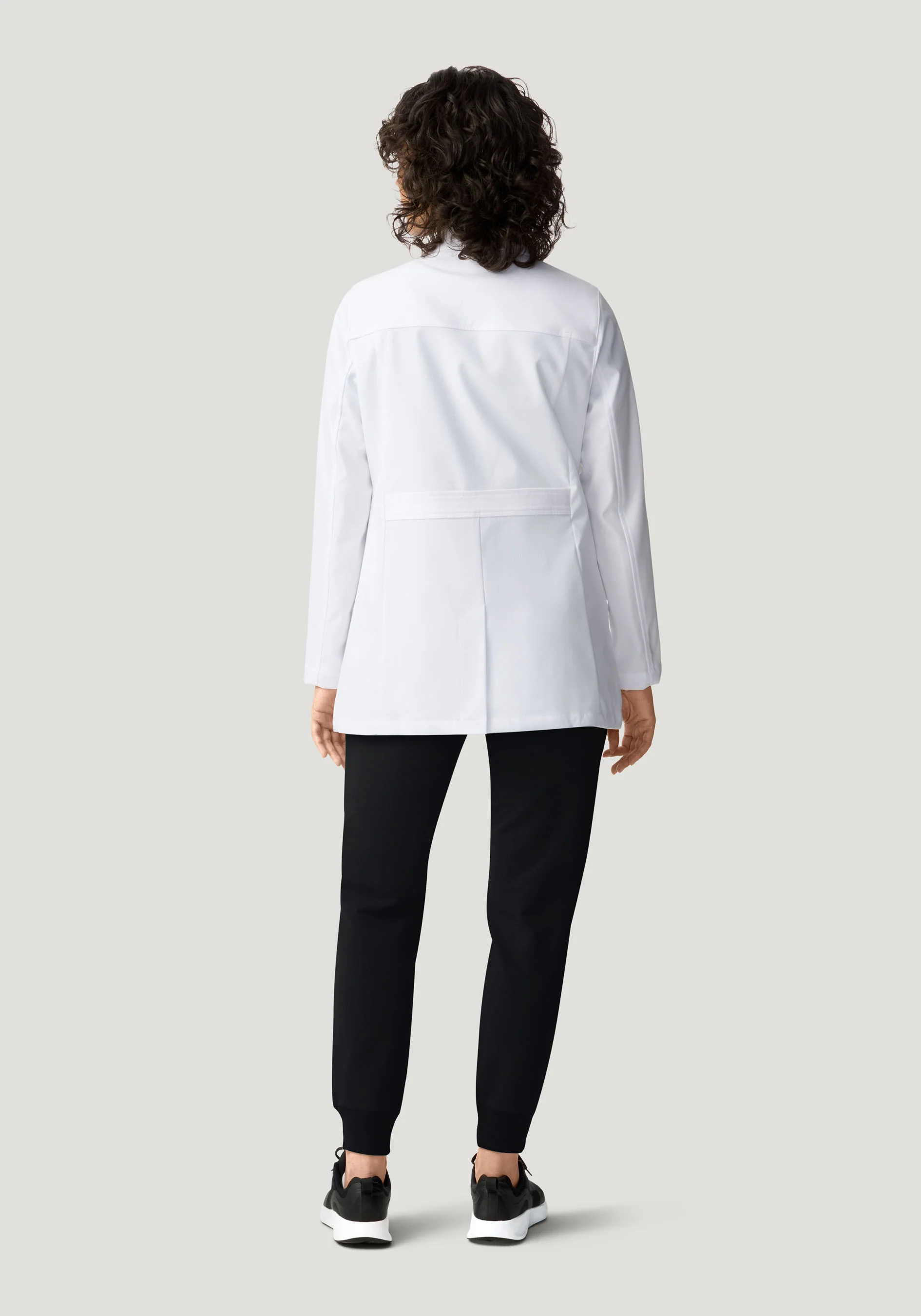 Women's Short Lab Coat White - Image 7