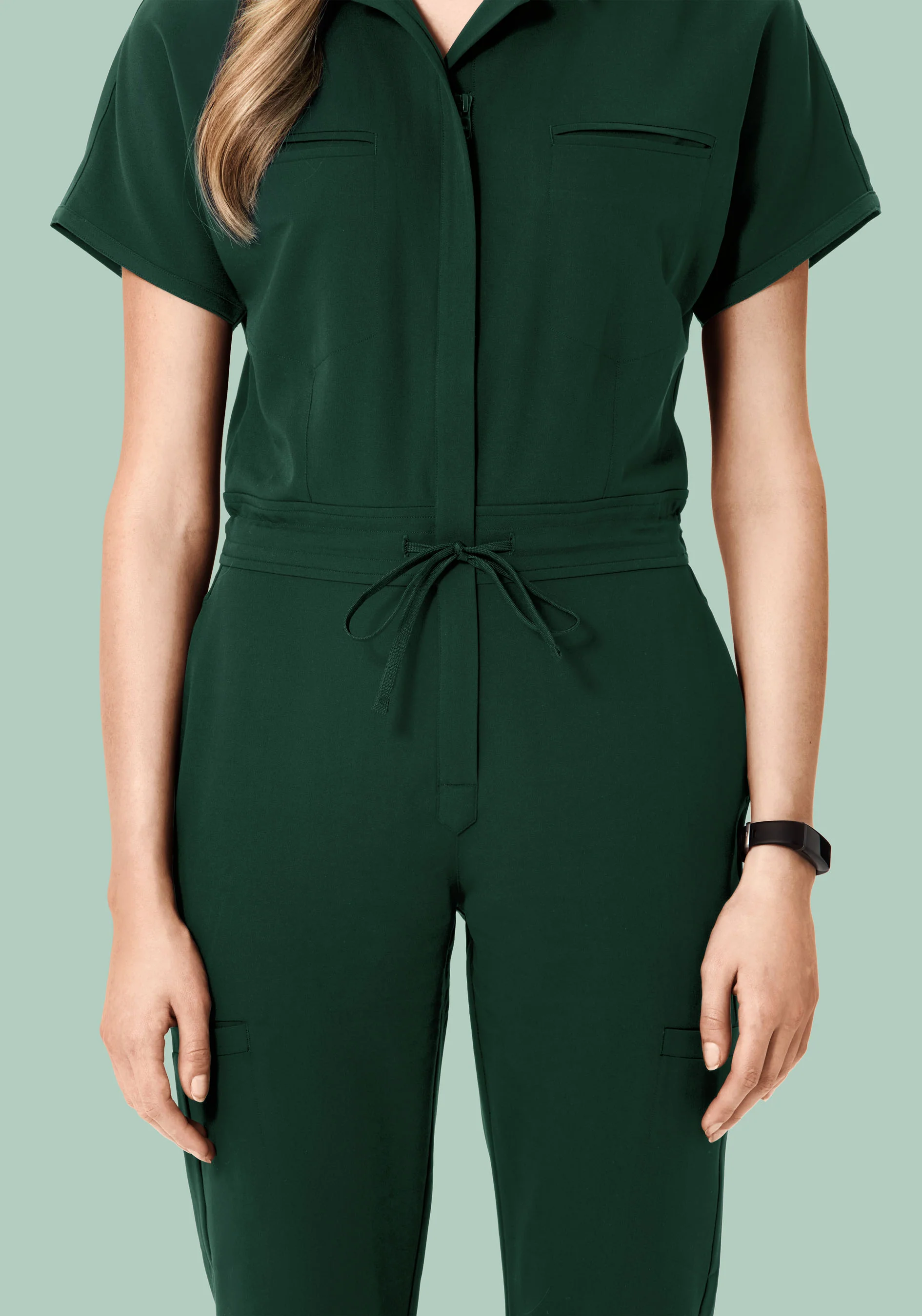 Women's Jumpsuit Midnight Green - Image 3