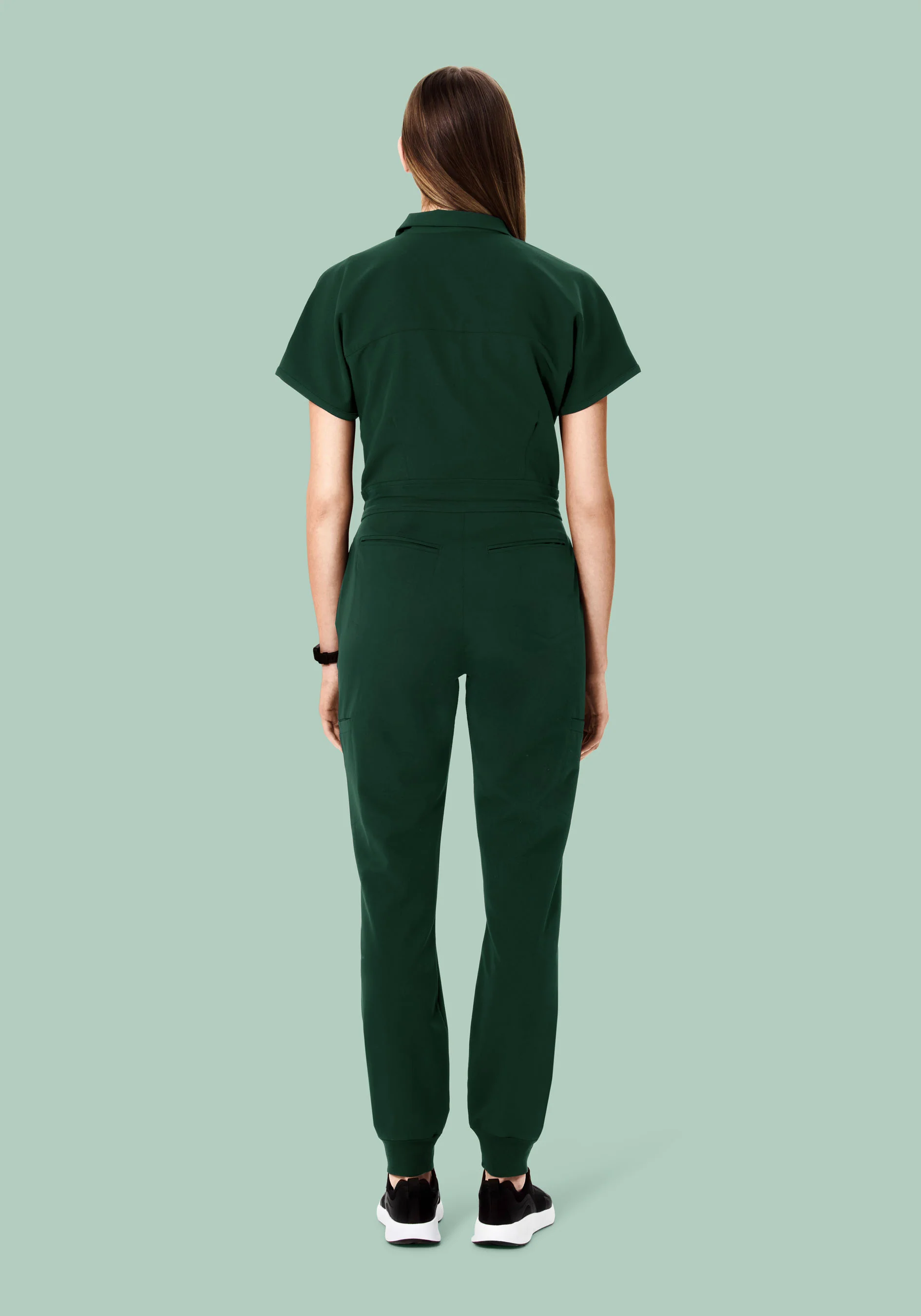 Women's Jumpsuit Midnight Green - Image 7