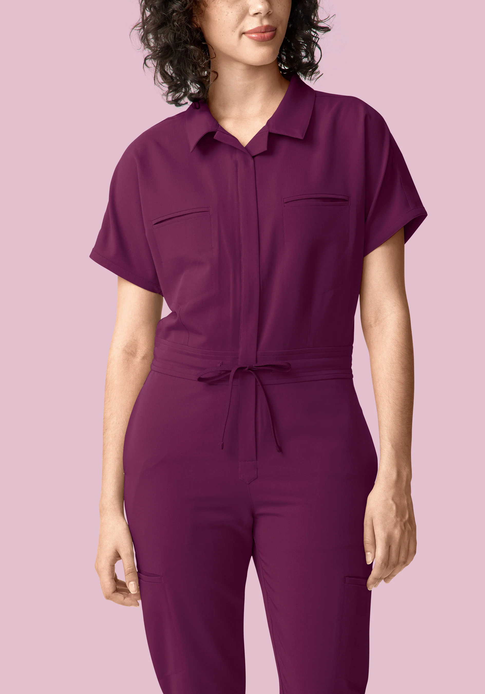 Women's Jumpsuit Plum - Image 2