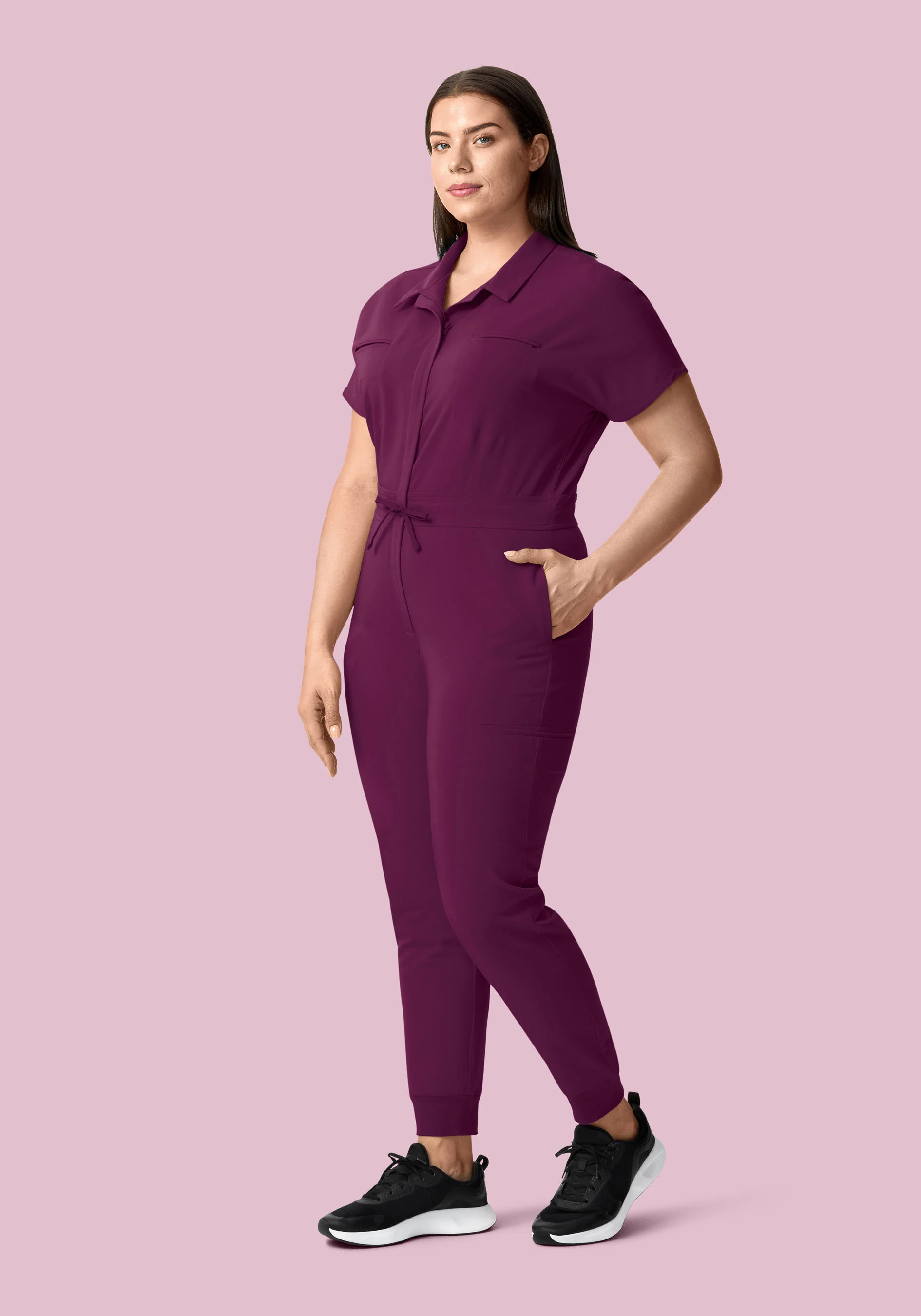 Women's Jumpsuit Plum - Image 5