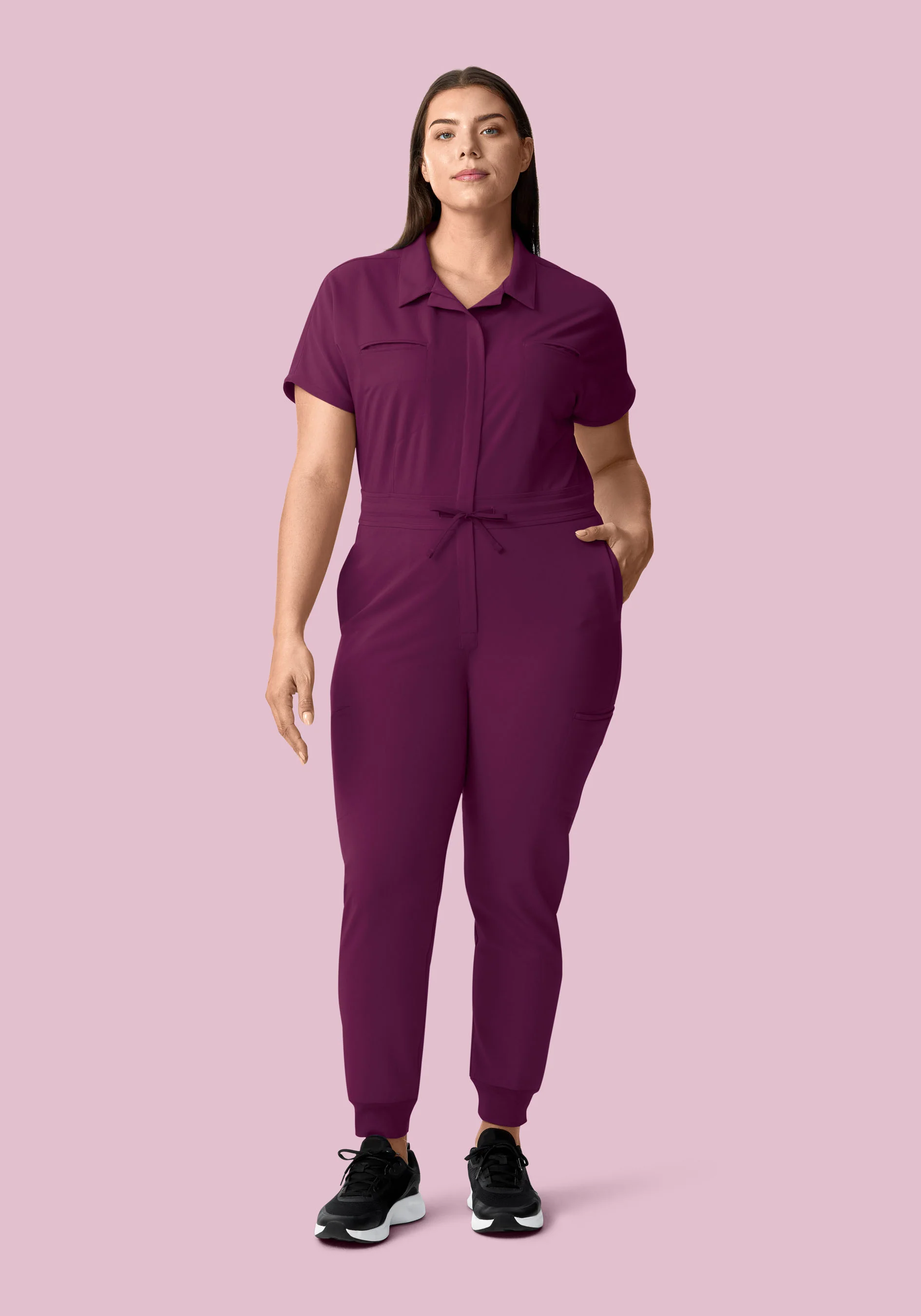 Women's Jumpsuit Plum - Image 7
