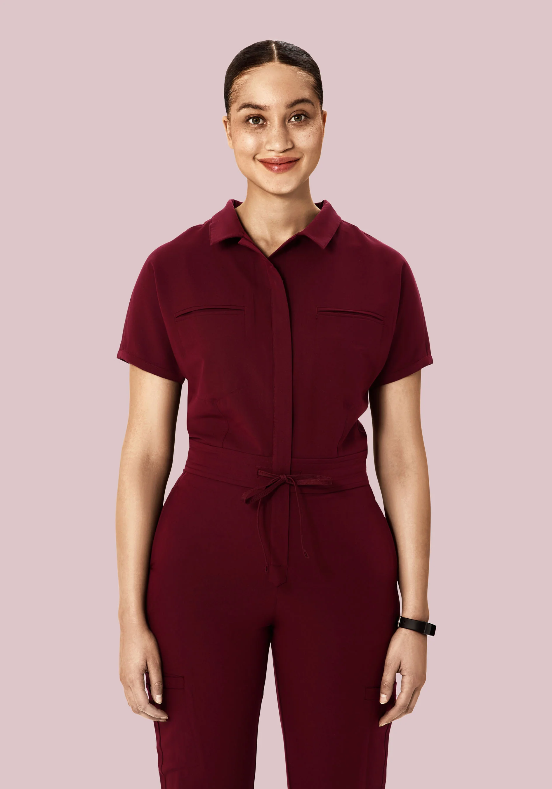 Women's Jumpsuit Wine - Image 3