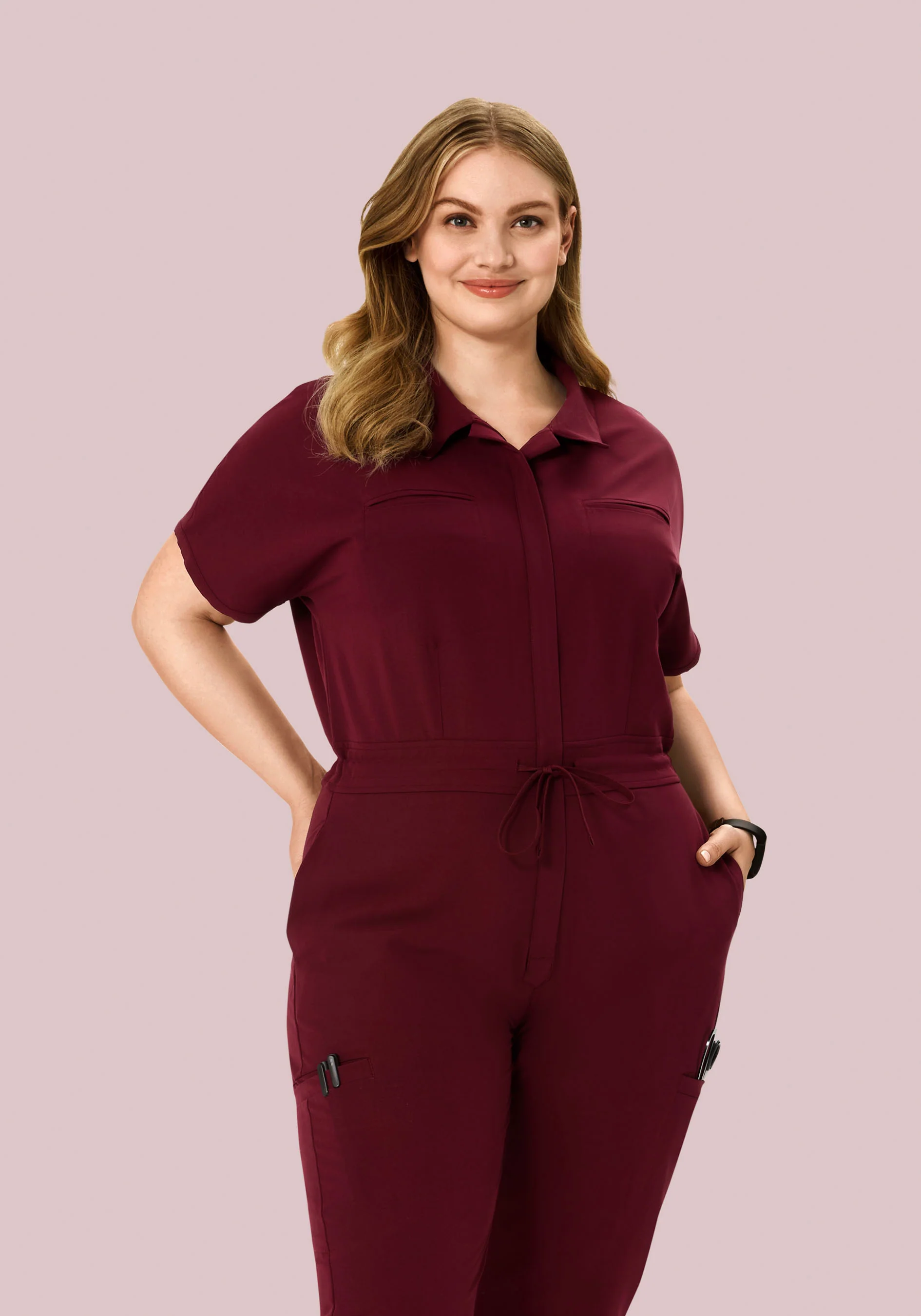 Women's Jumpsuit Wine - Image 4