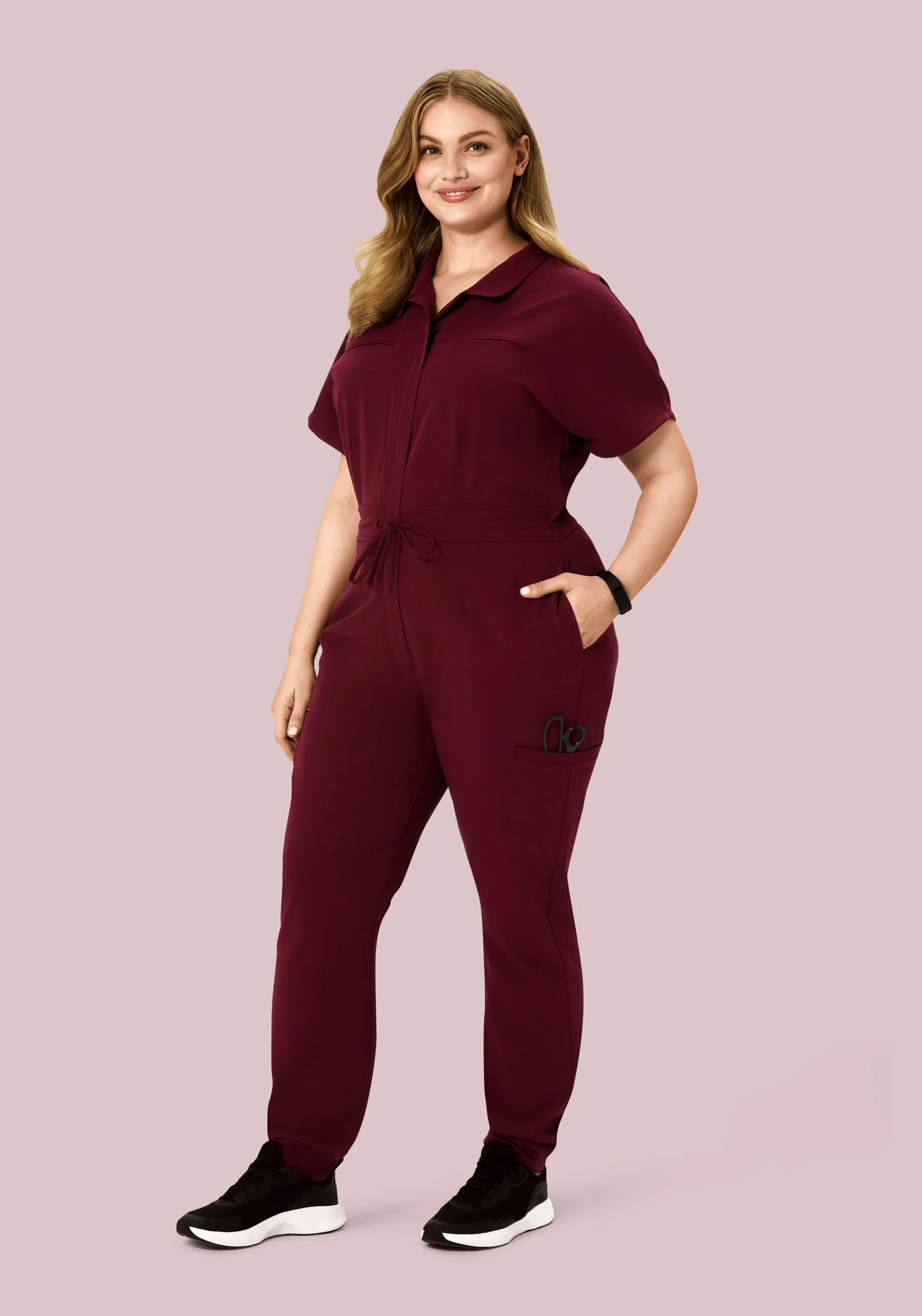 Women's Jumpsuit Wine - Image 5