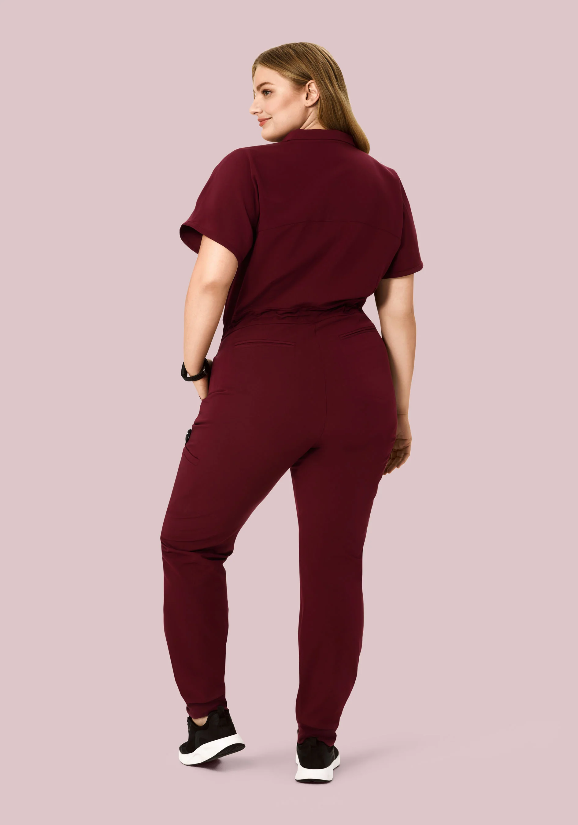 Women's Jumpsuit Wine - Image 6