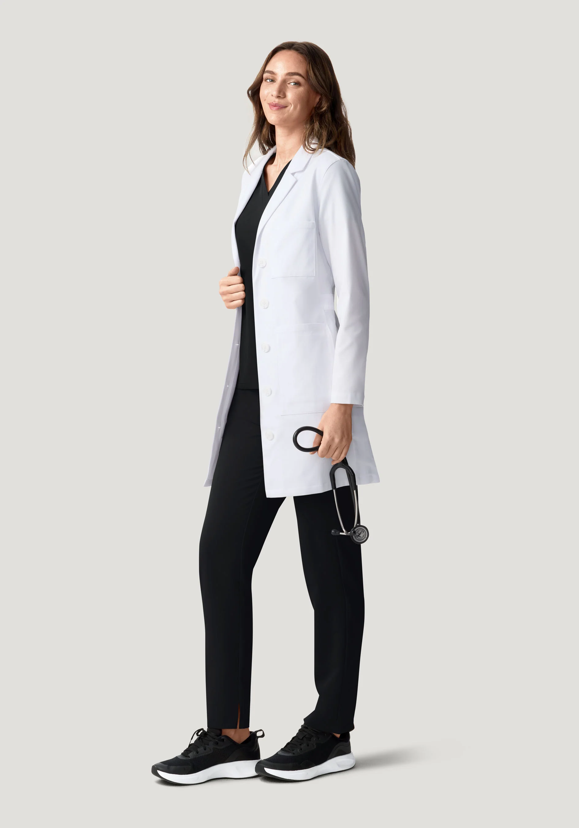 Women's Long Lab Coat White - Image 6