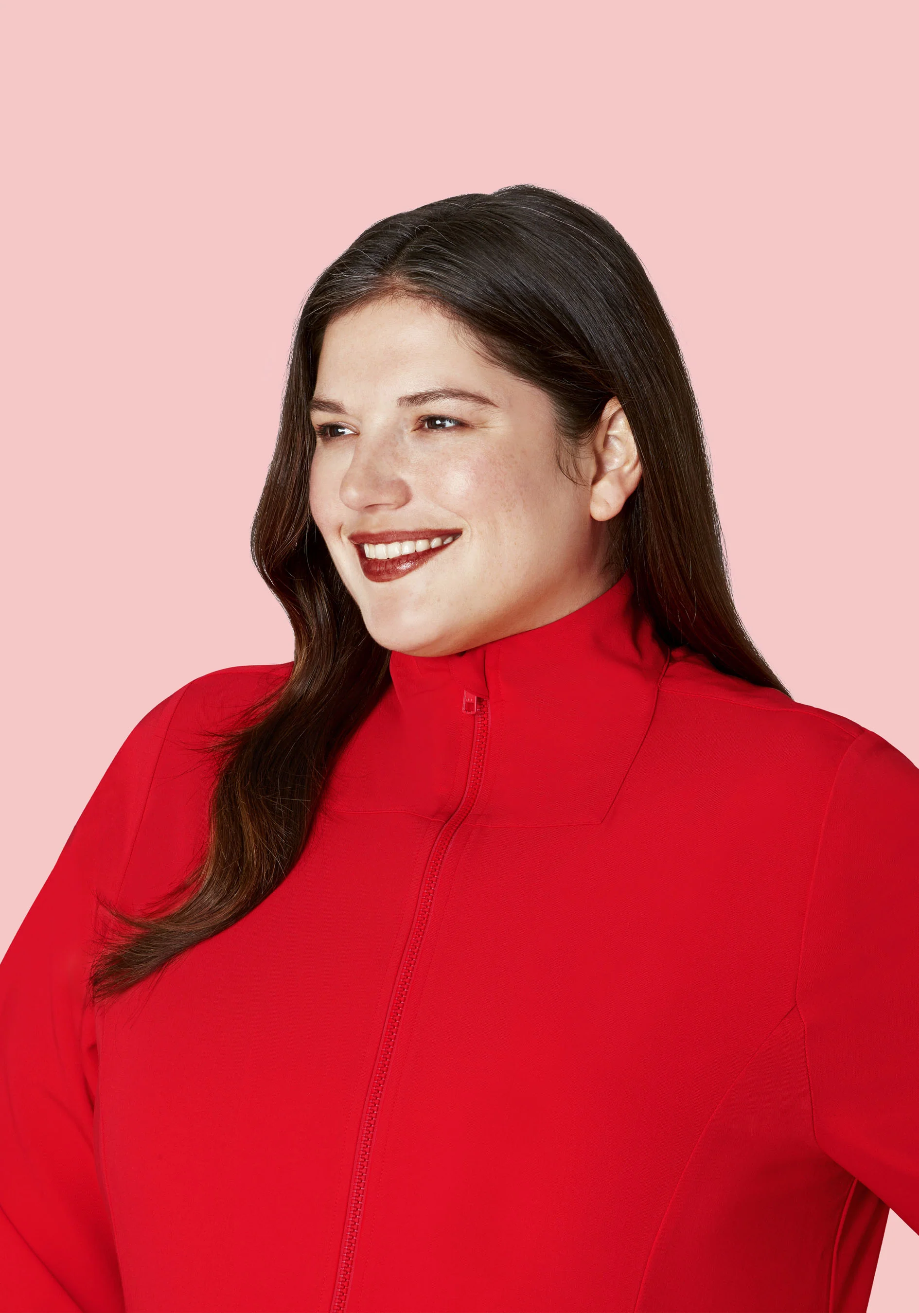 Women's Modern Scrub Jacket Candy Red - Image 3