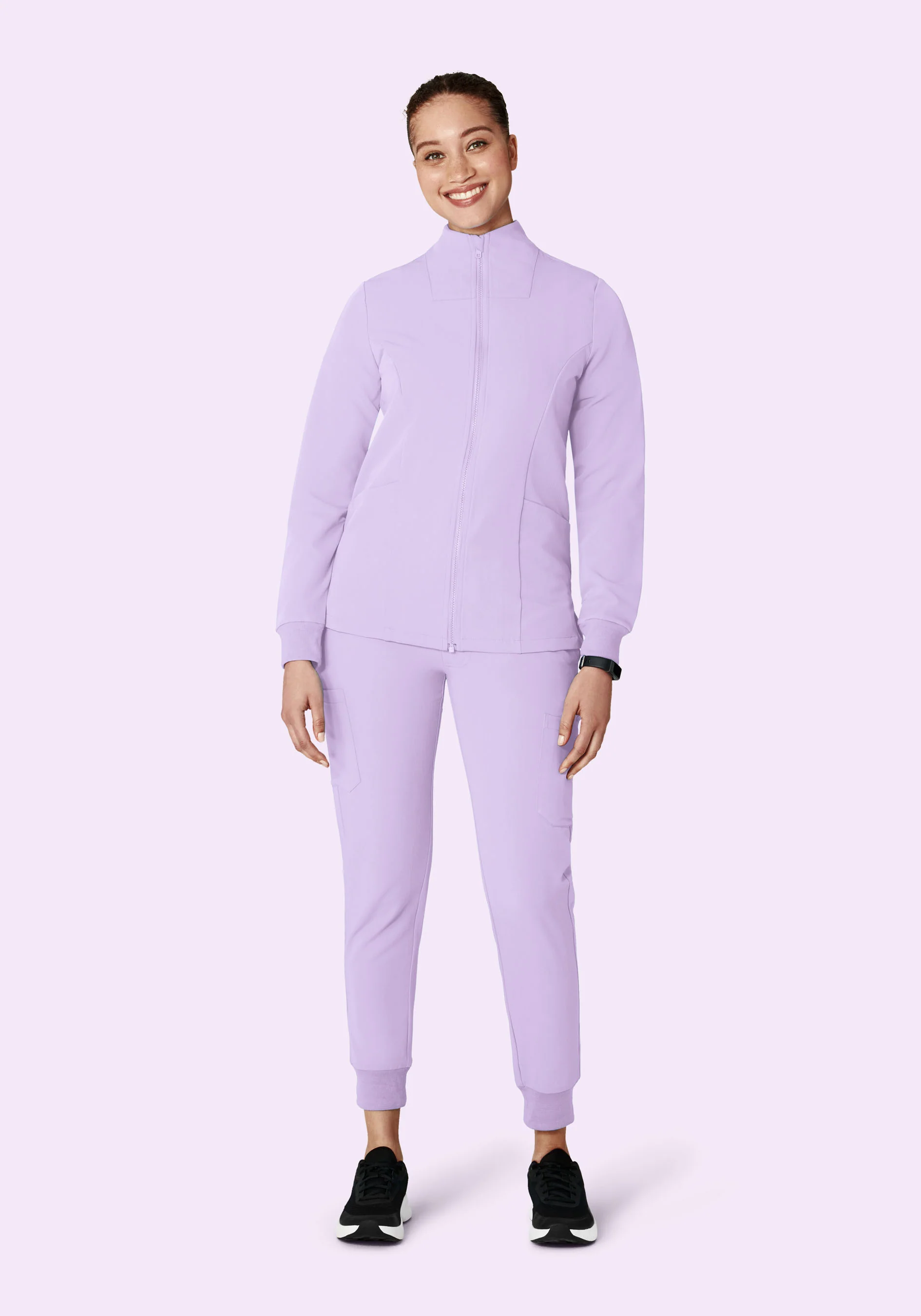 Women's Modern Scrub Jacket Cool Lavender - Image 4