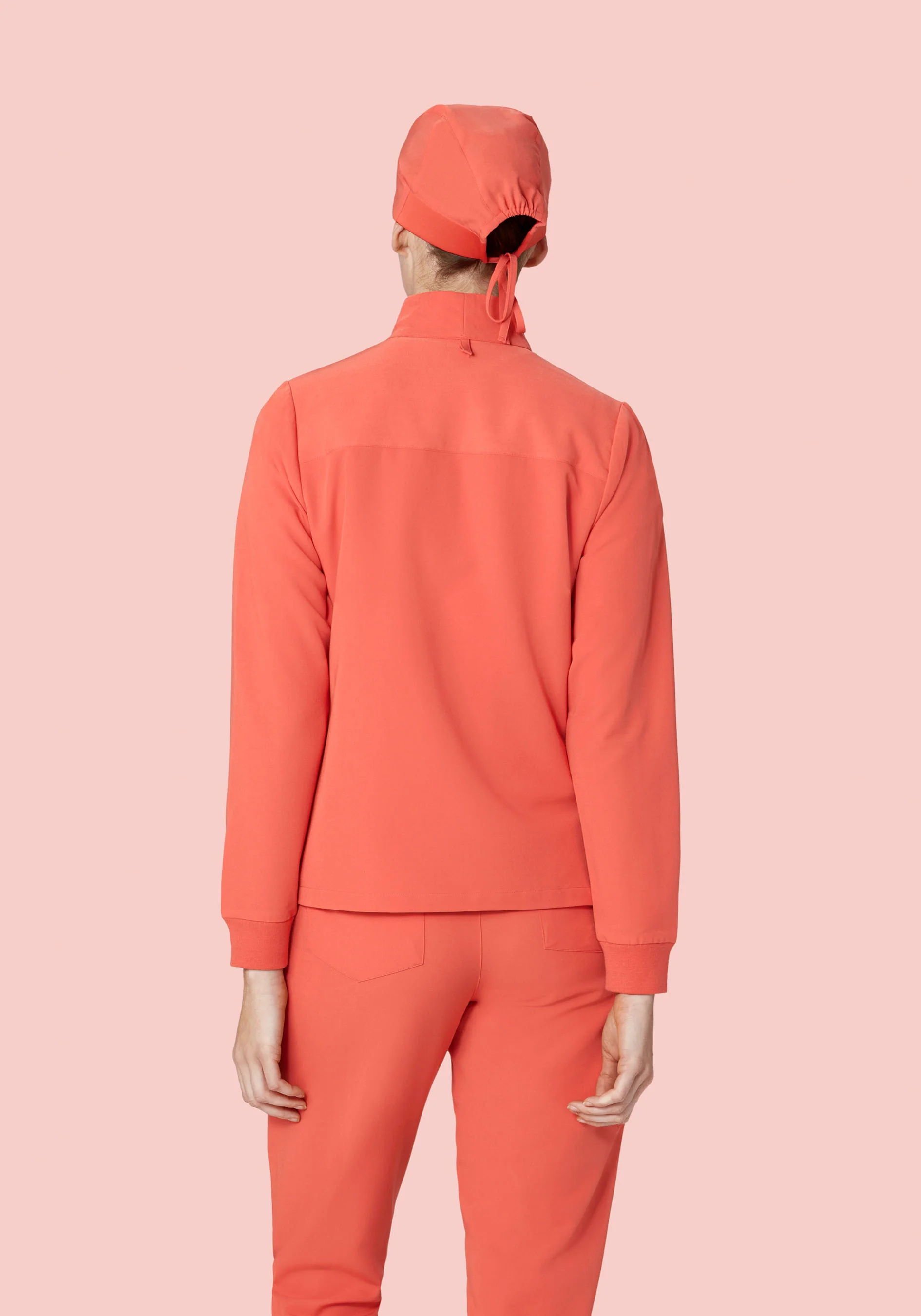 Women's Modern Scrub Jacket Coral - Image 6