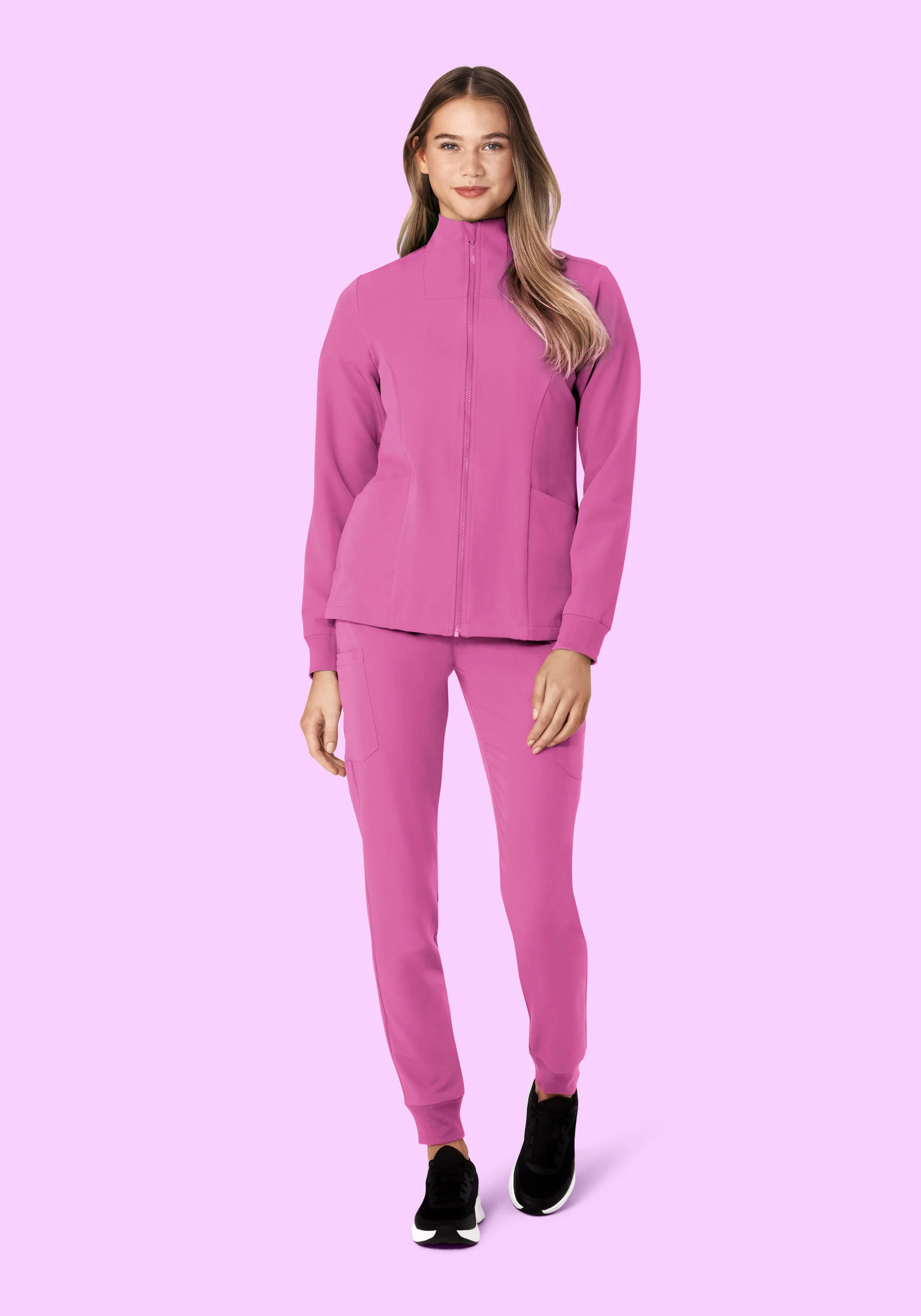 Women's Modern Scrub Jacket Dahlia - Image 4
