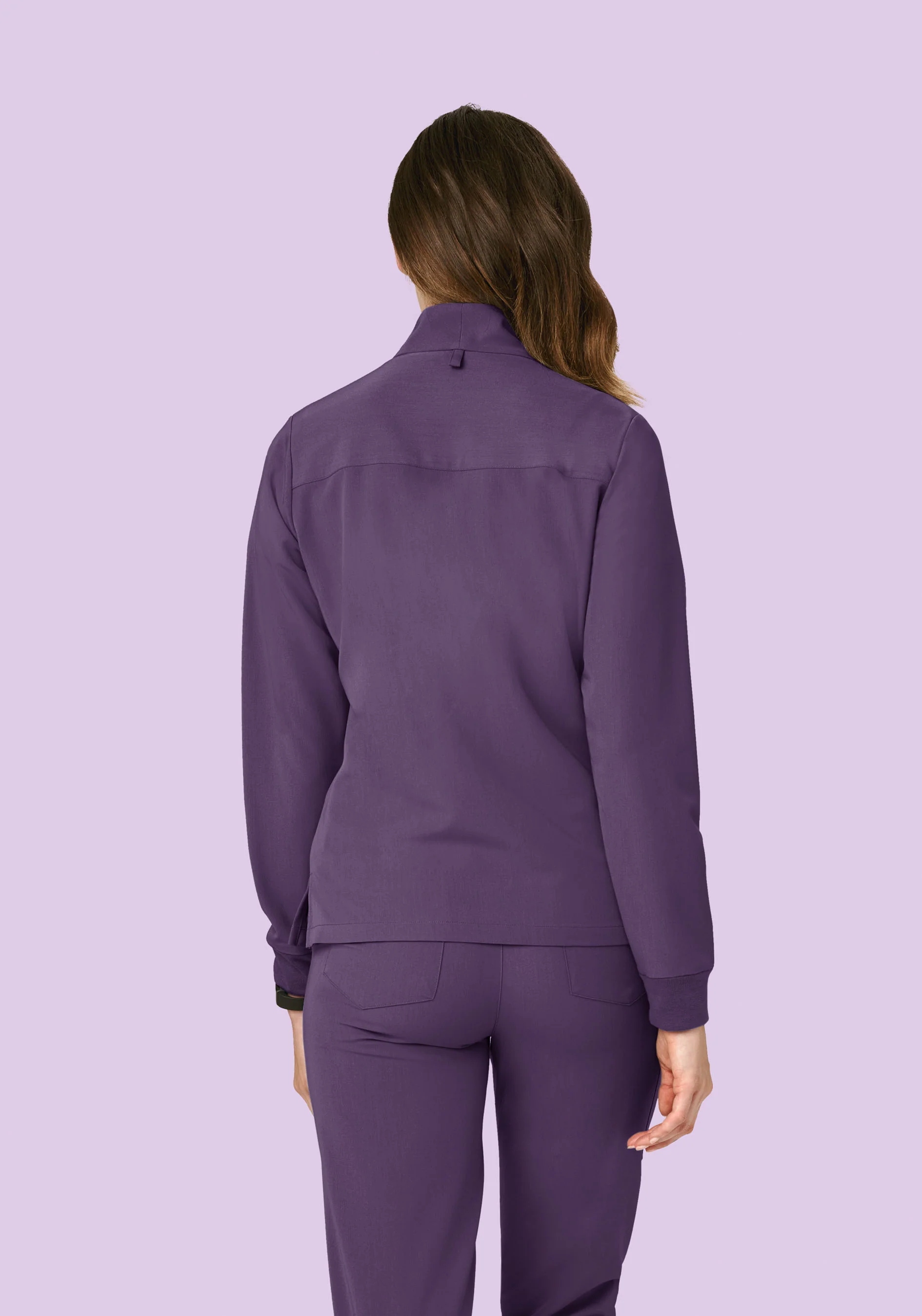 Women's Modern Scrub Jacket Dewberry - Image 6