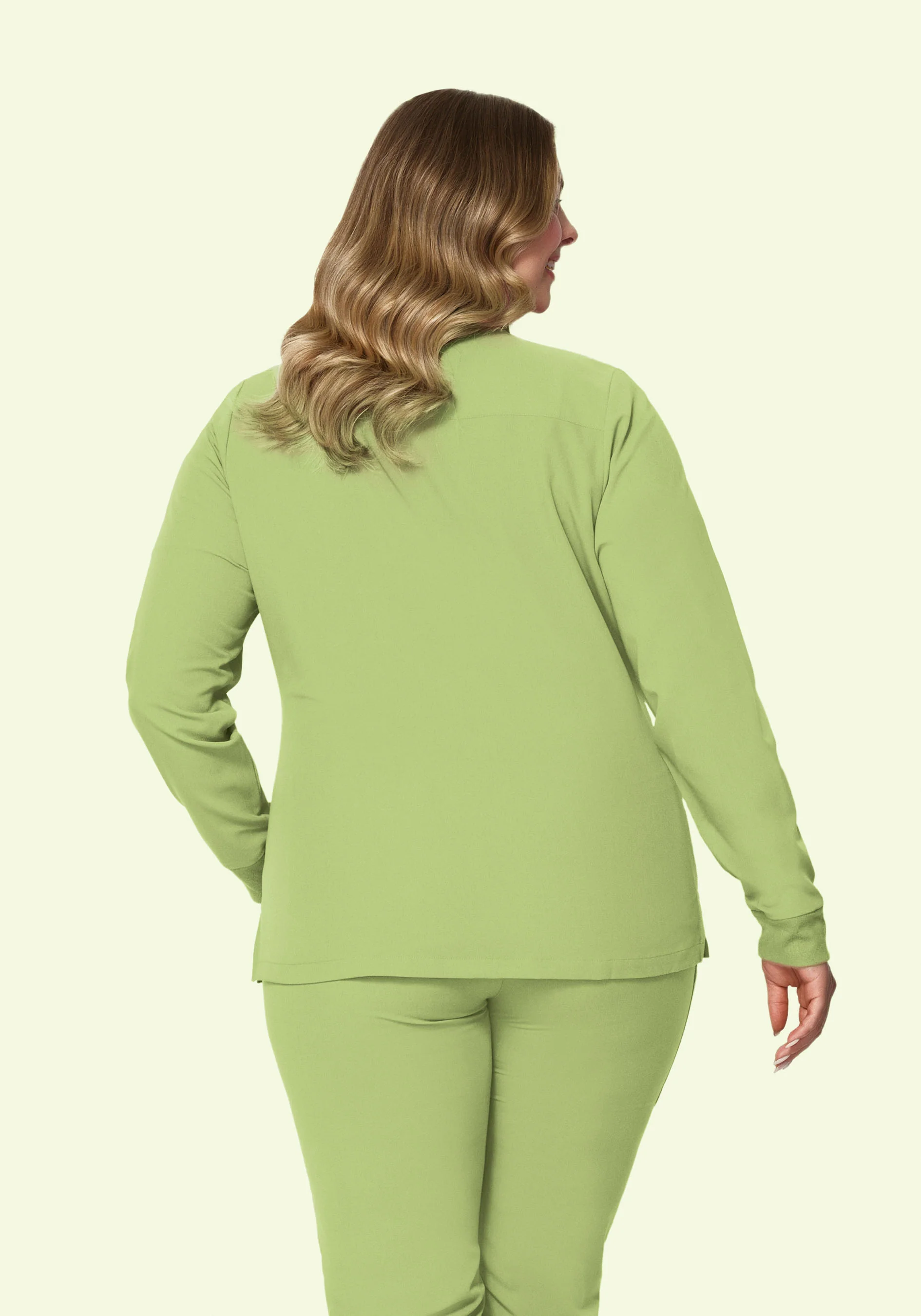 Women's Modern Scrub Jacket Fern - Image 5