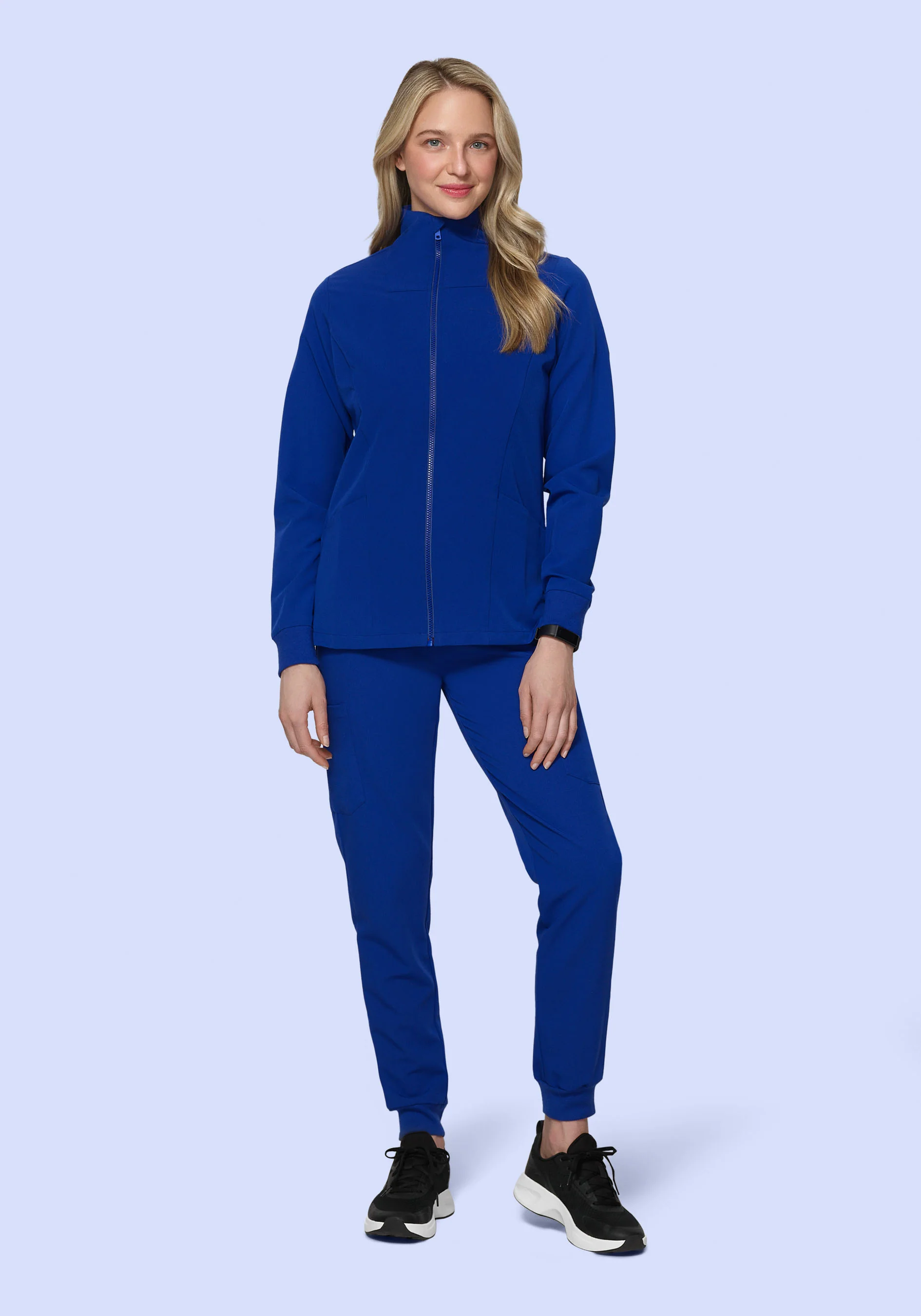 Women's Modern Scrub Jacket Galaxy Blue - Image 4