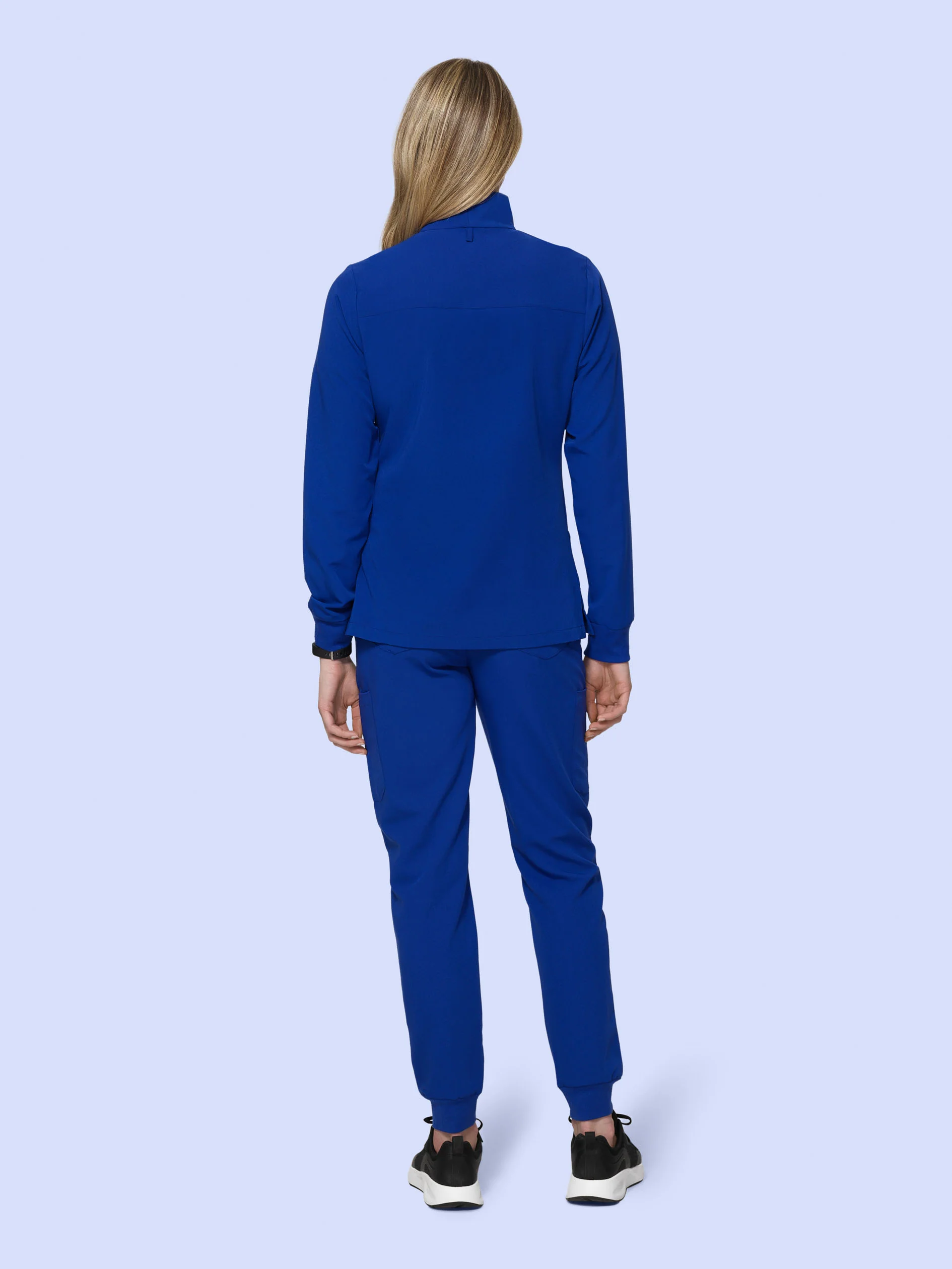 Women's Modern Scrub Jacket Galaxy Blue - Image 6