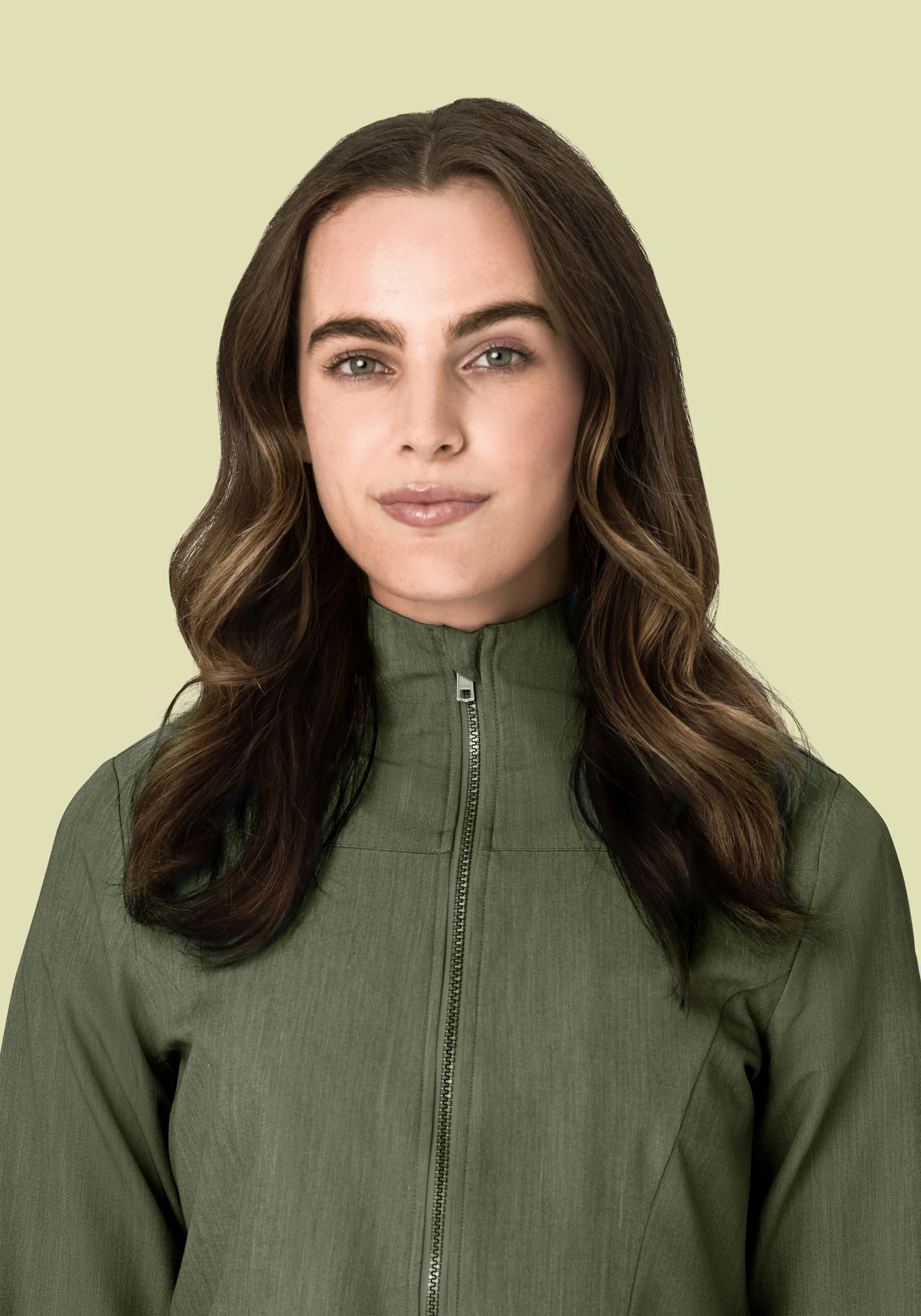 Women's Modern Scrub Jacket Heather Olive - Image 5