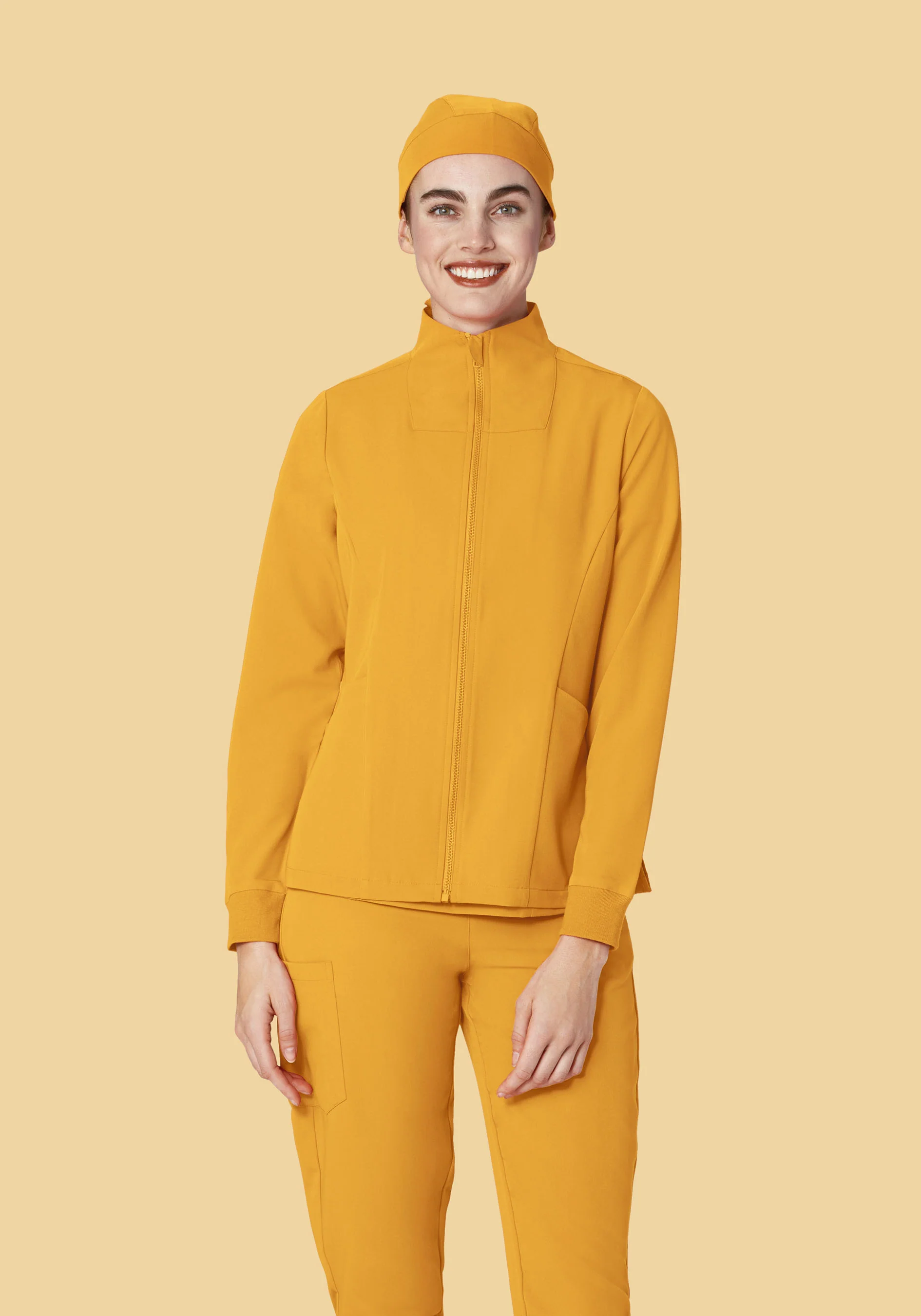 Women's Modern Scrub Jacket Honey - Image 3