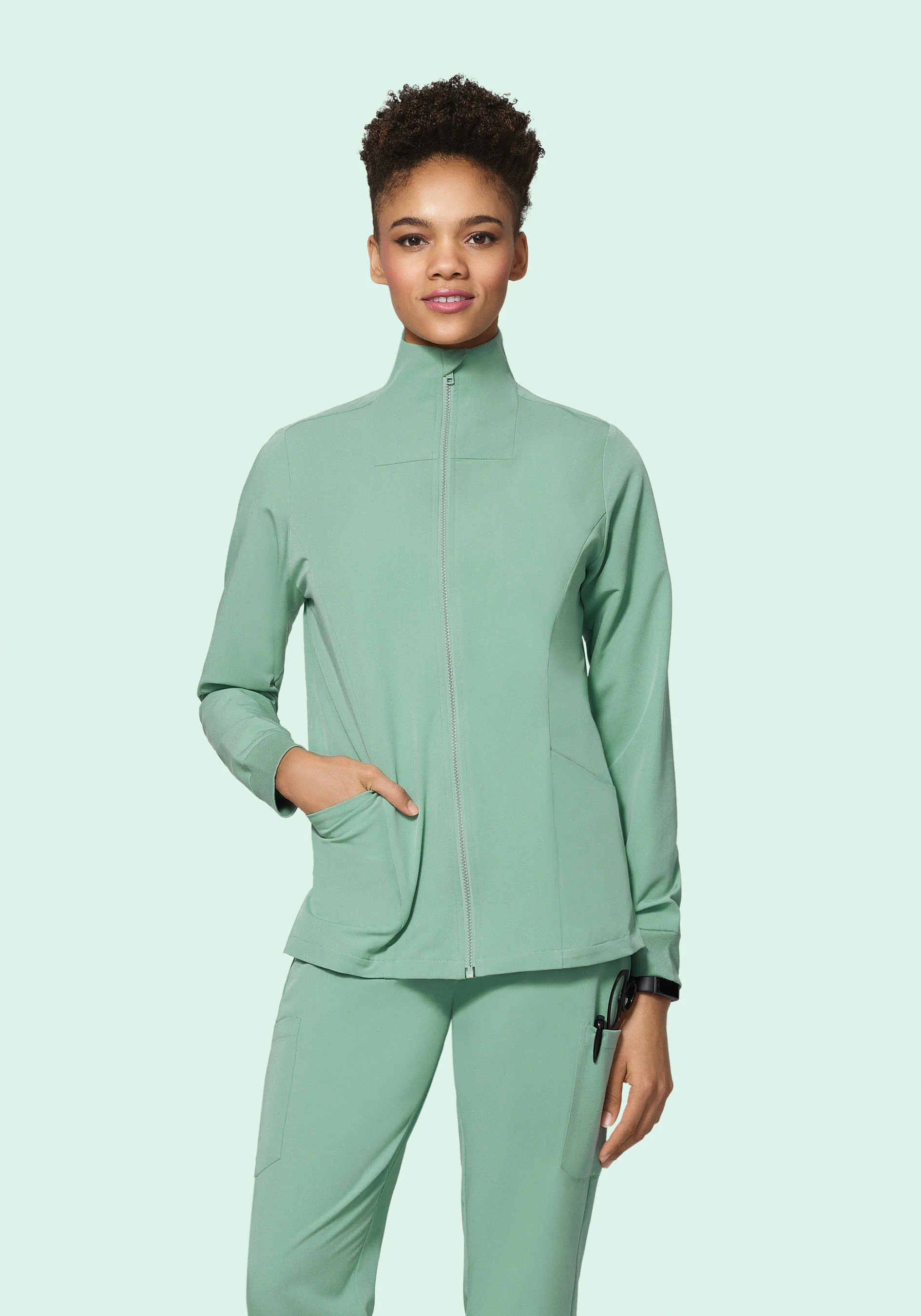 Women's Modern Scrub Jacket Jade